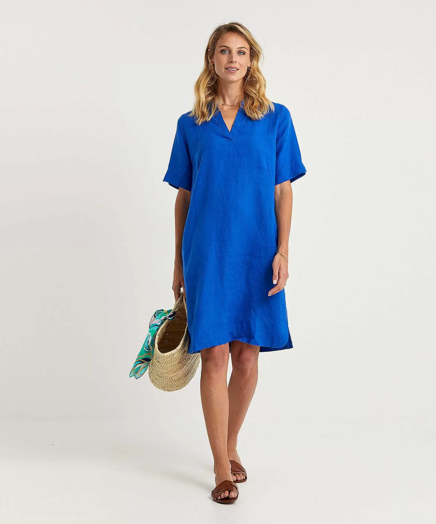 KYRA Vestido Camisero De Lino Laura Cheap
