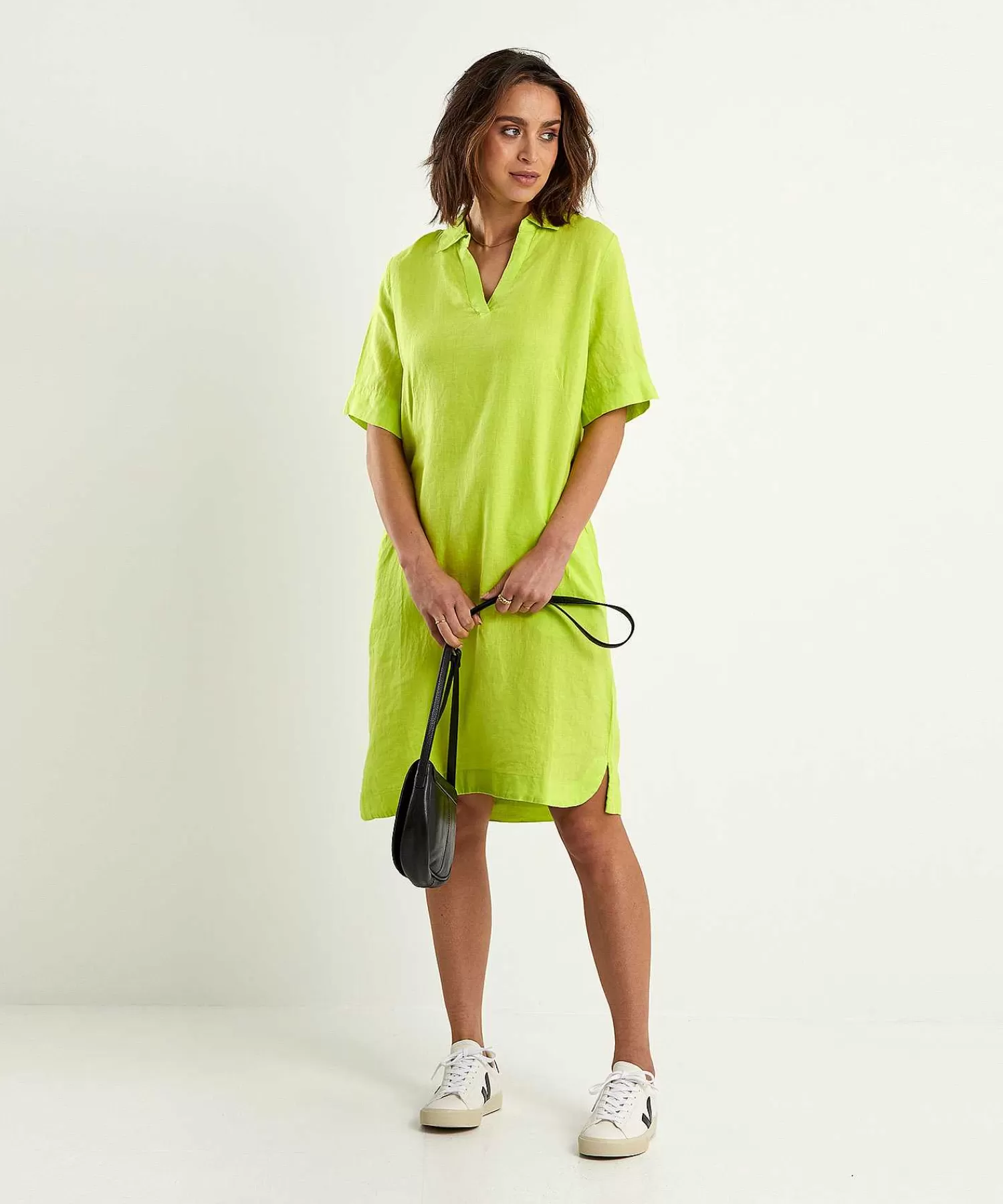 KYRA Vestido Camisero De Lino Laura Discount