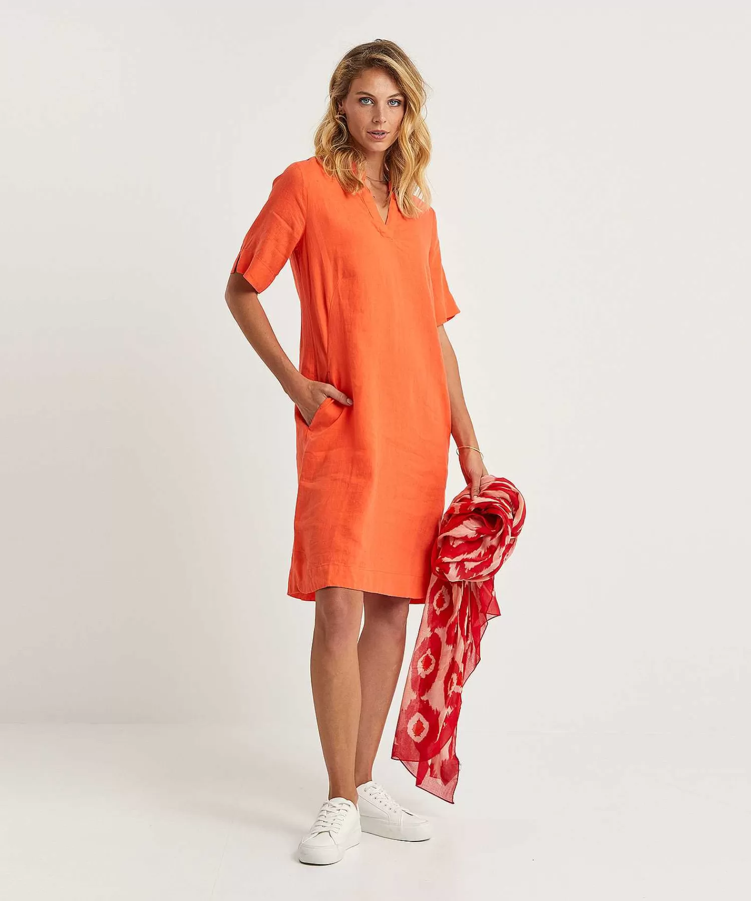 KYRA Vestido Camisero De Lino Laura Flash Sale