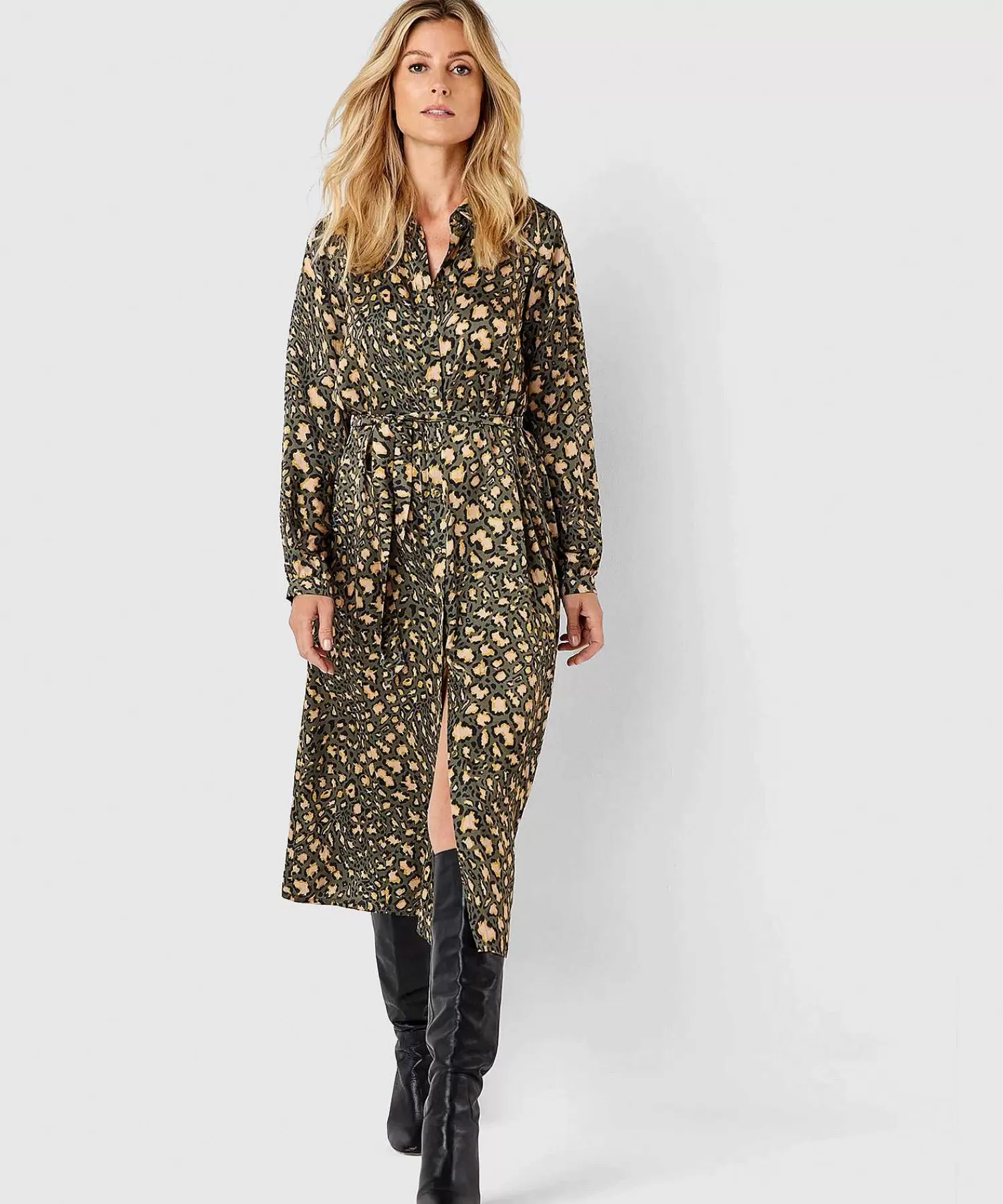 Summum Vestido Camisero Animal Print Shop