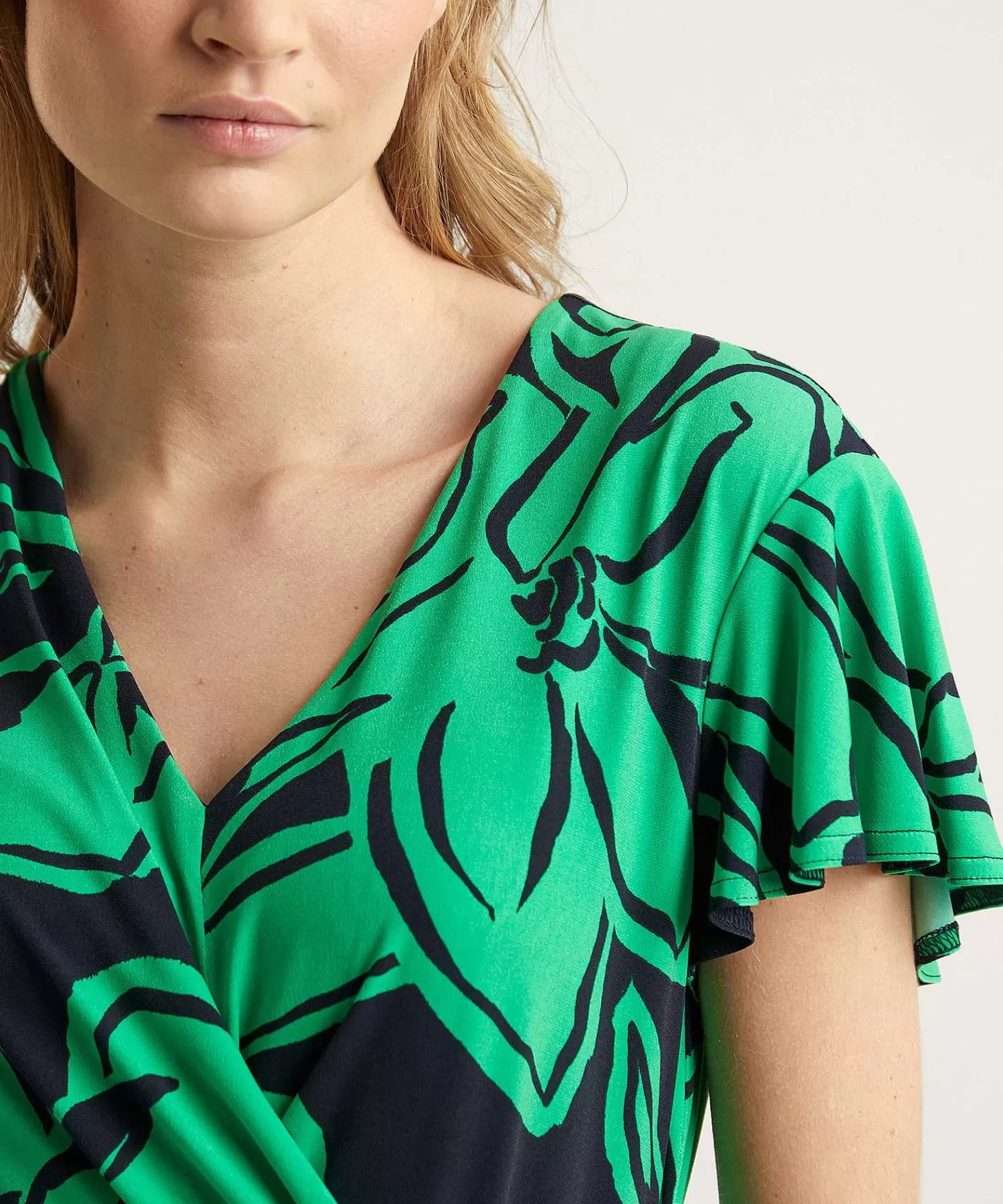 Joseph Ribkoff Vestido Cruzado Con Estampado Floral Y Detalle De Lazo De Clearance