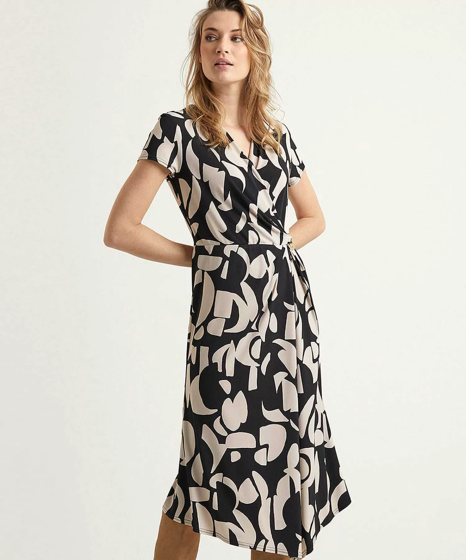 Joseph Ribkoff Vestido Cruzado Con Hebilla De Online