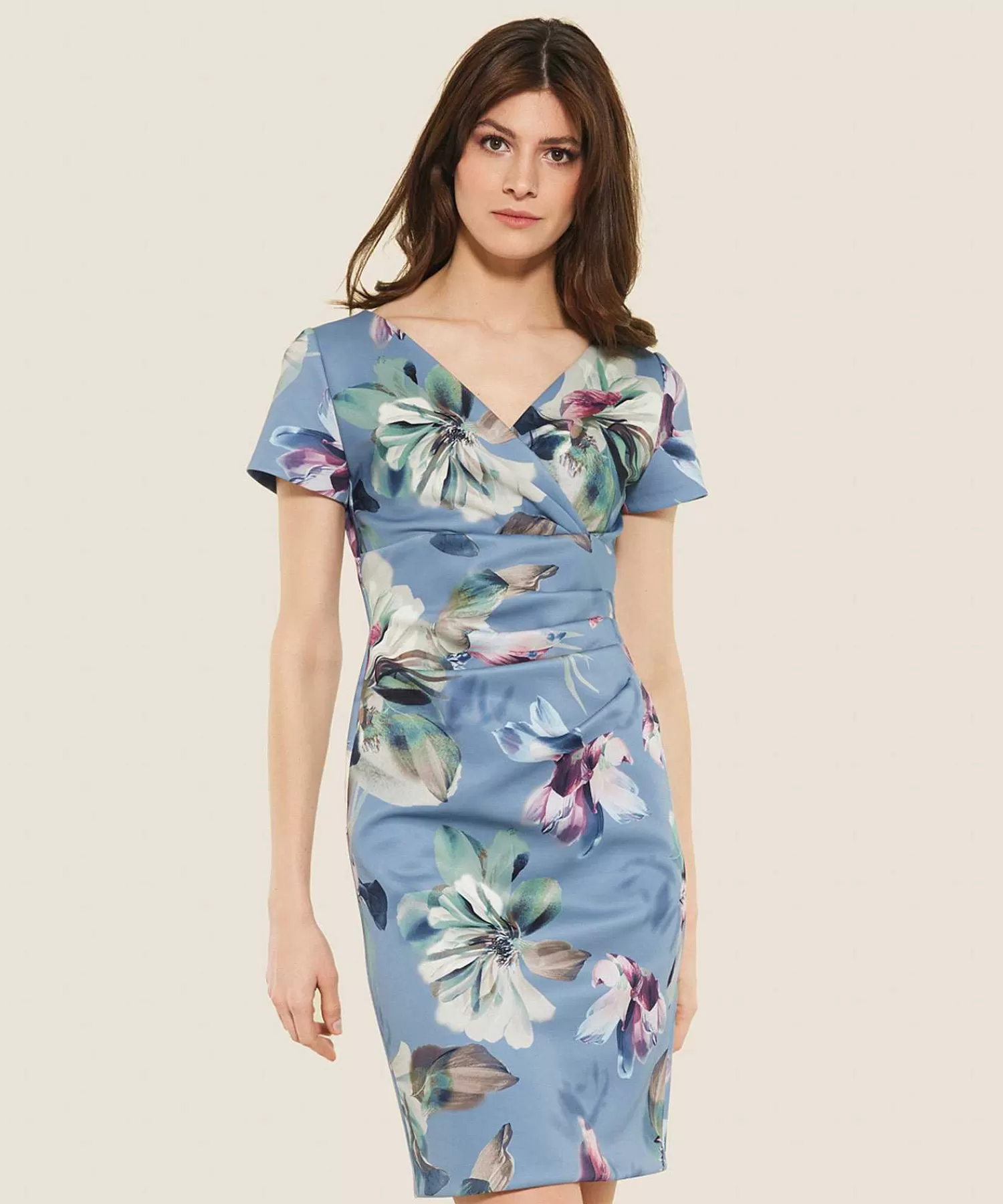 Swing Vestido De Buceo Con Vuelo Y Estampado Floral Sale