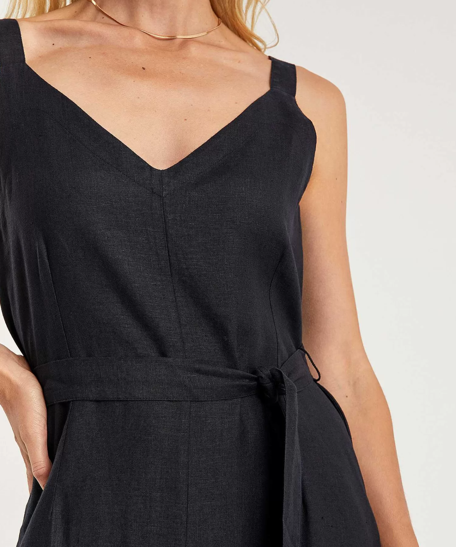 KYRA Vestido De Lino Tirantes Finos Lennie New
