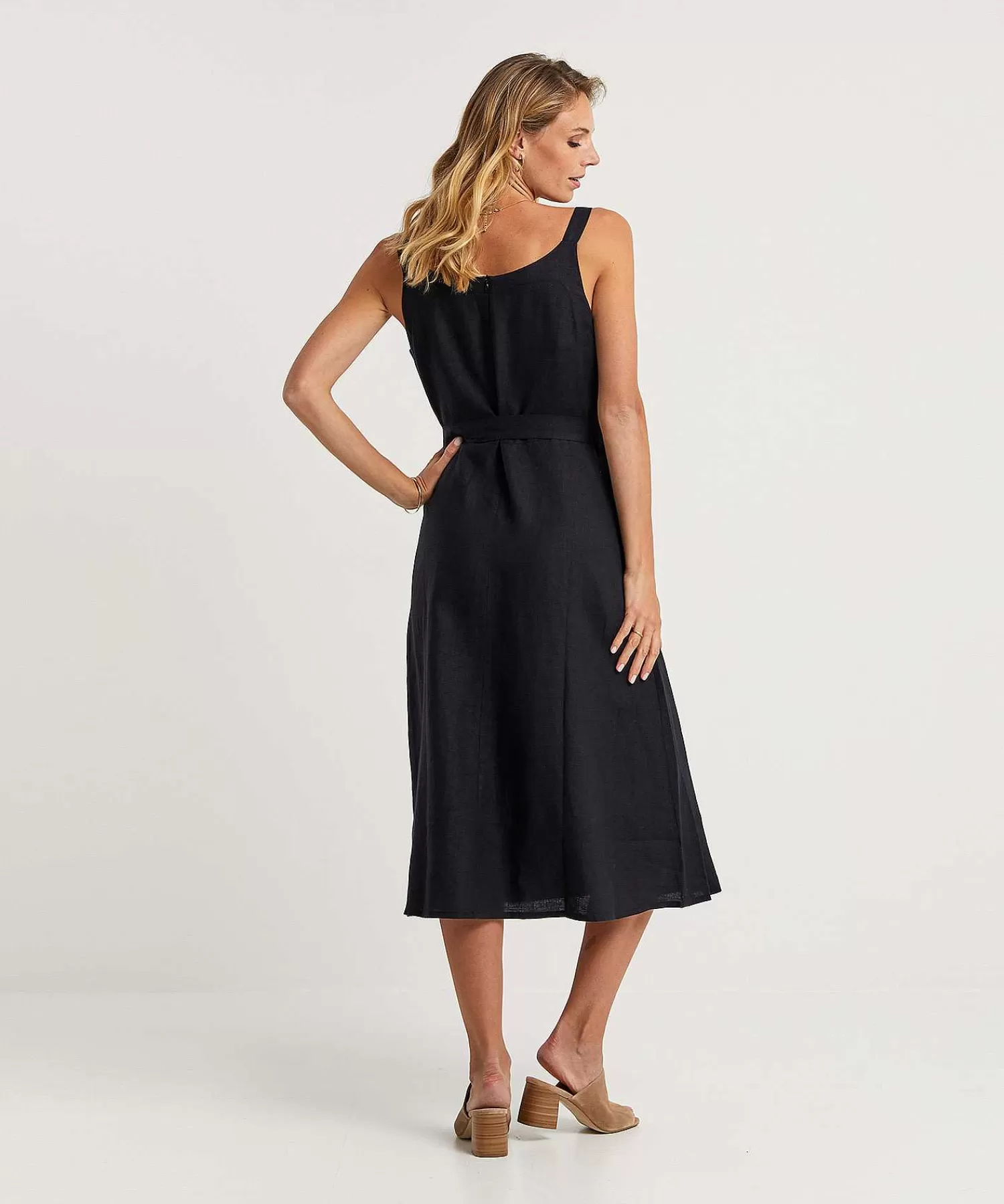 KYRA Vestido De Lino Tirantes Finos Lennie New