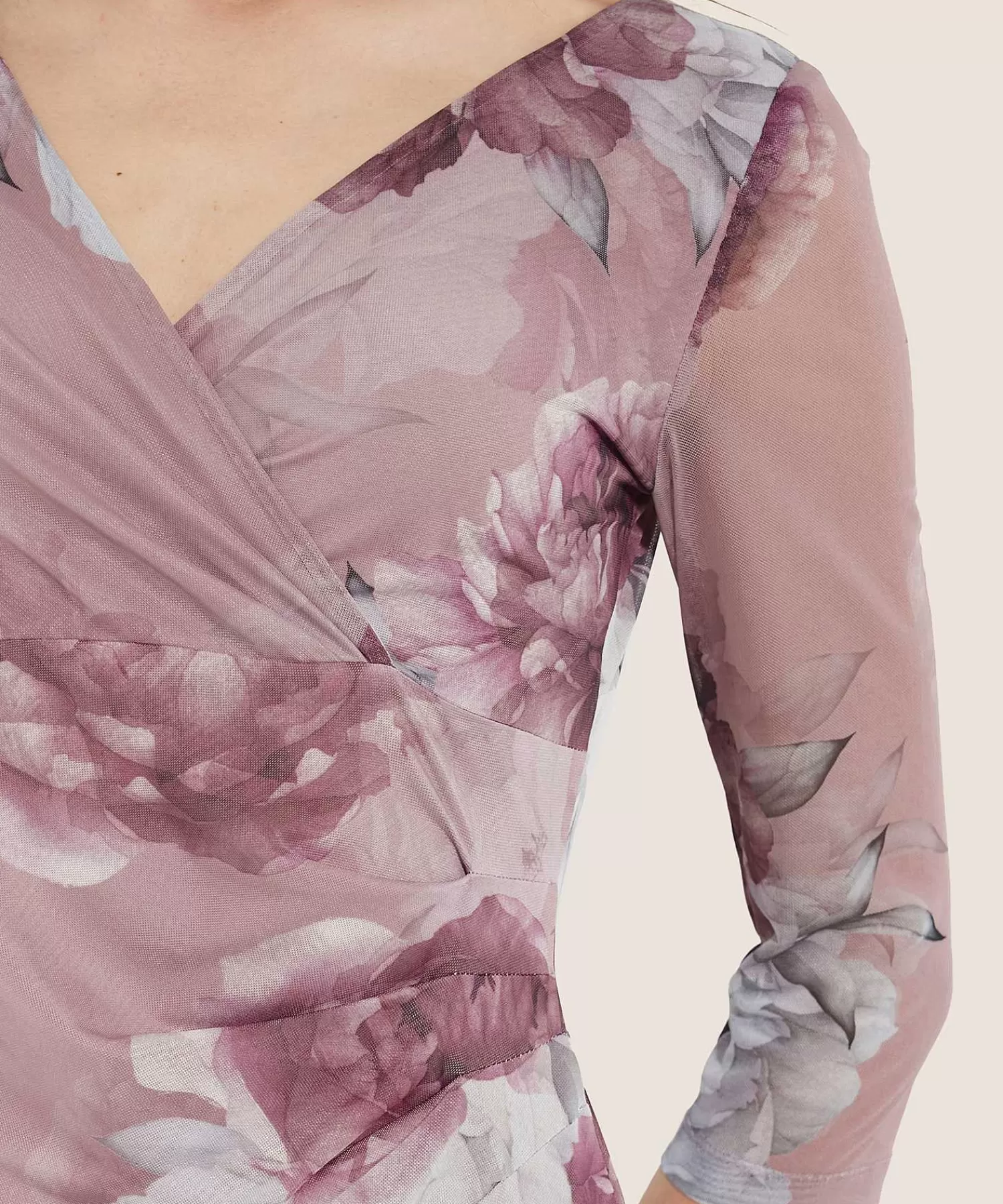 Swing Vestido De Malla Con Vuelo Y Estampado Floral Outlet