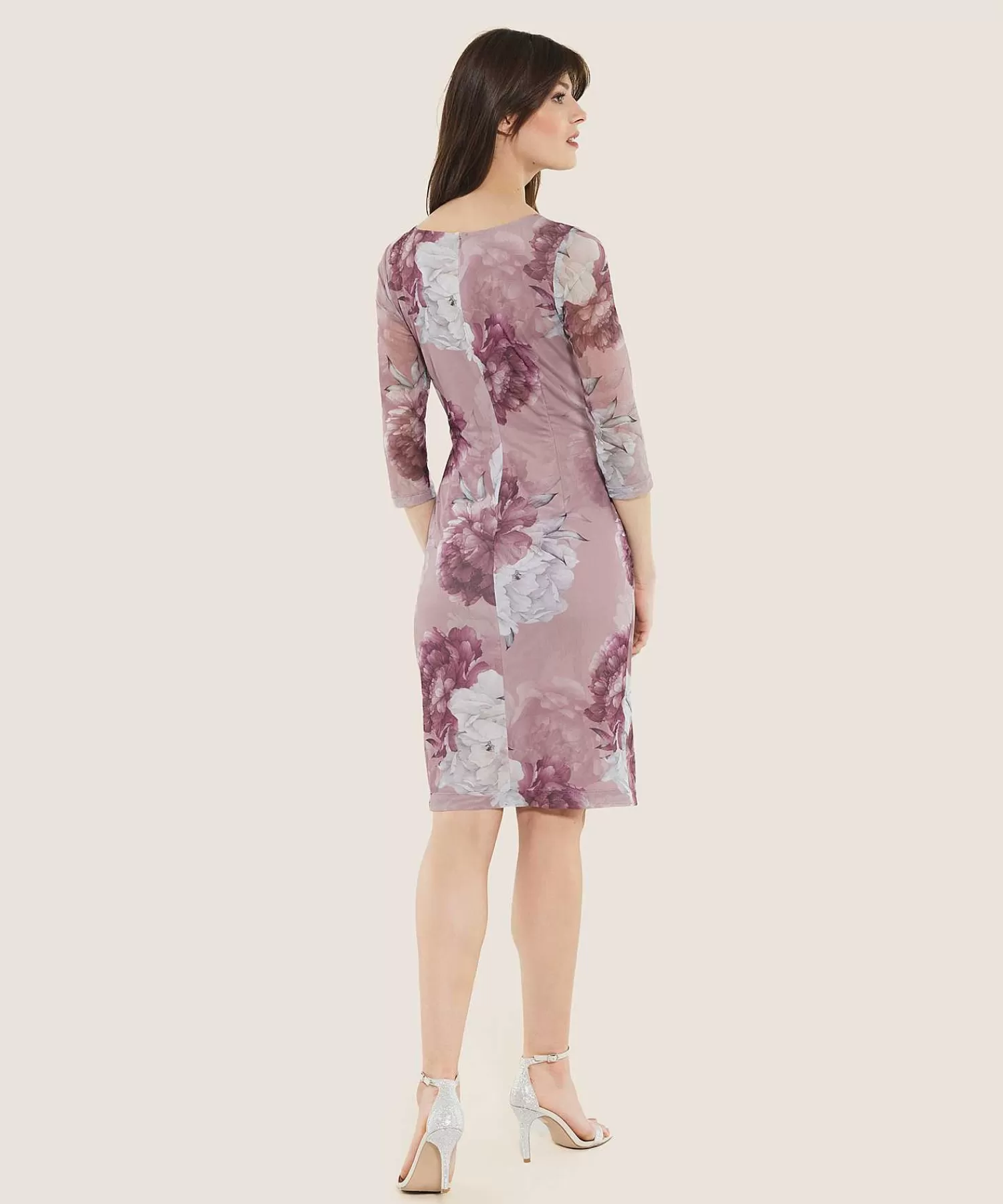 Swing Vestido De Malla Con Vuelo Y Estampado Floral Outlet
