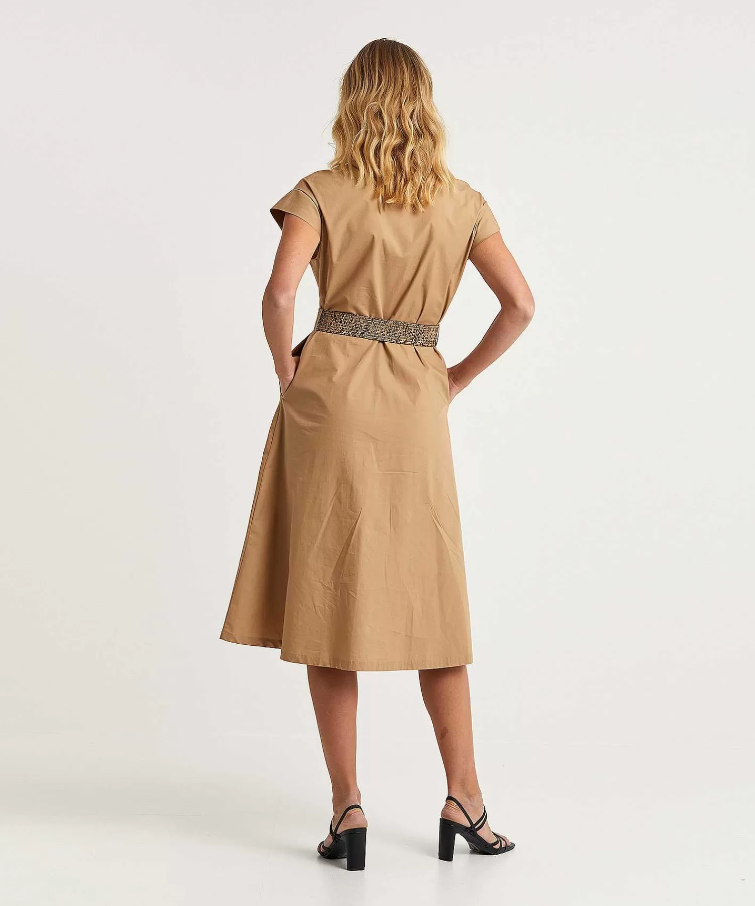 LIU JO Vestido De Popelina Con Cinturon De Outlet