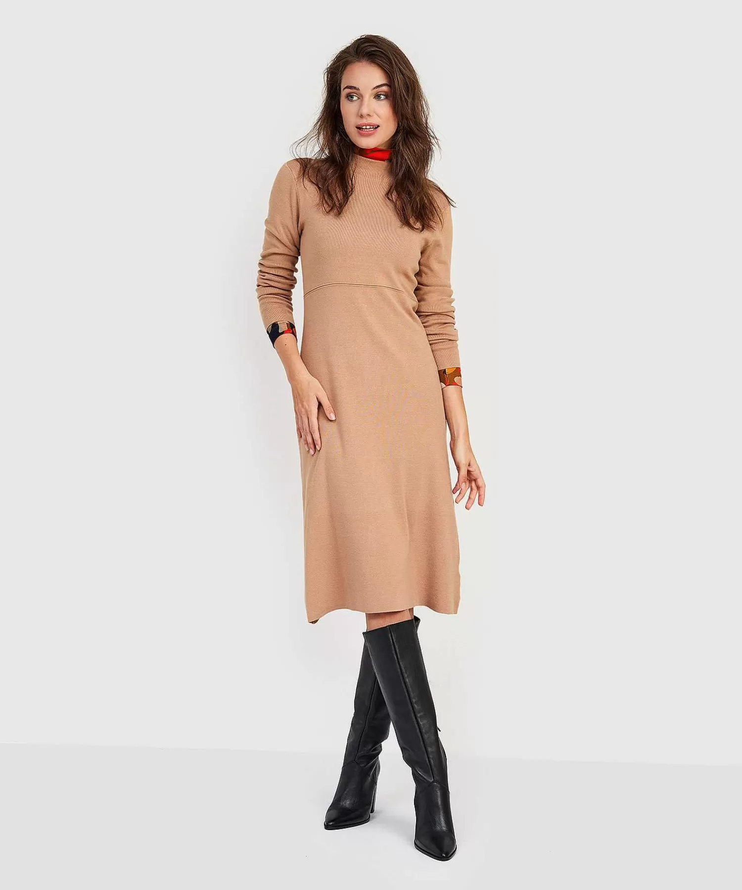 Emotions Vestido De Punto Con Cuello Alto New