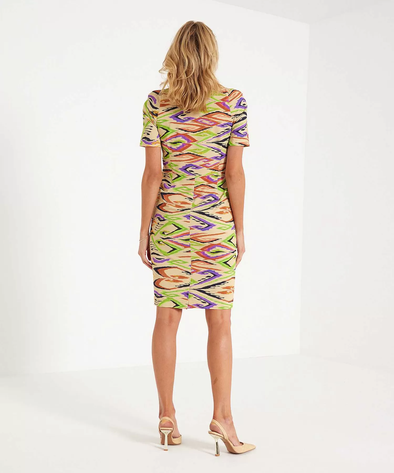 ML Collections Vestido De Tubo Cenido Con Estampado De Remolinos De Outlet