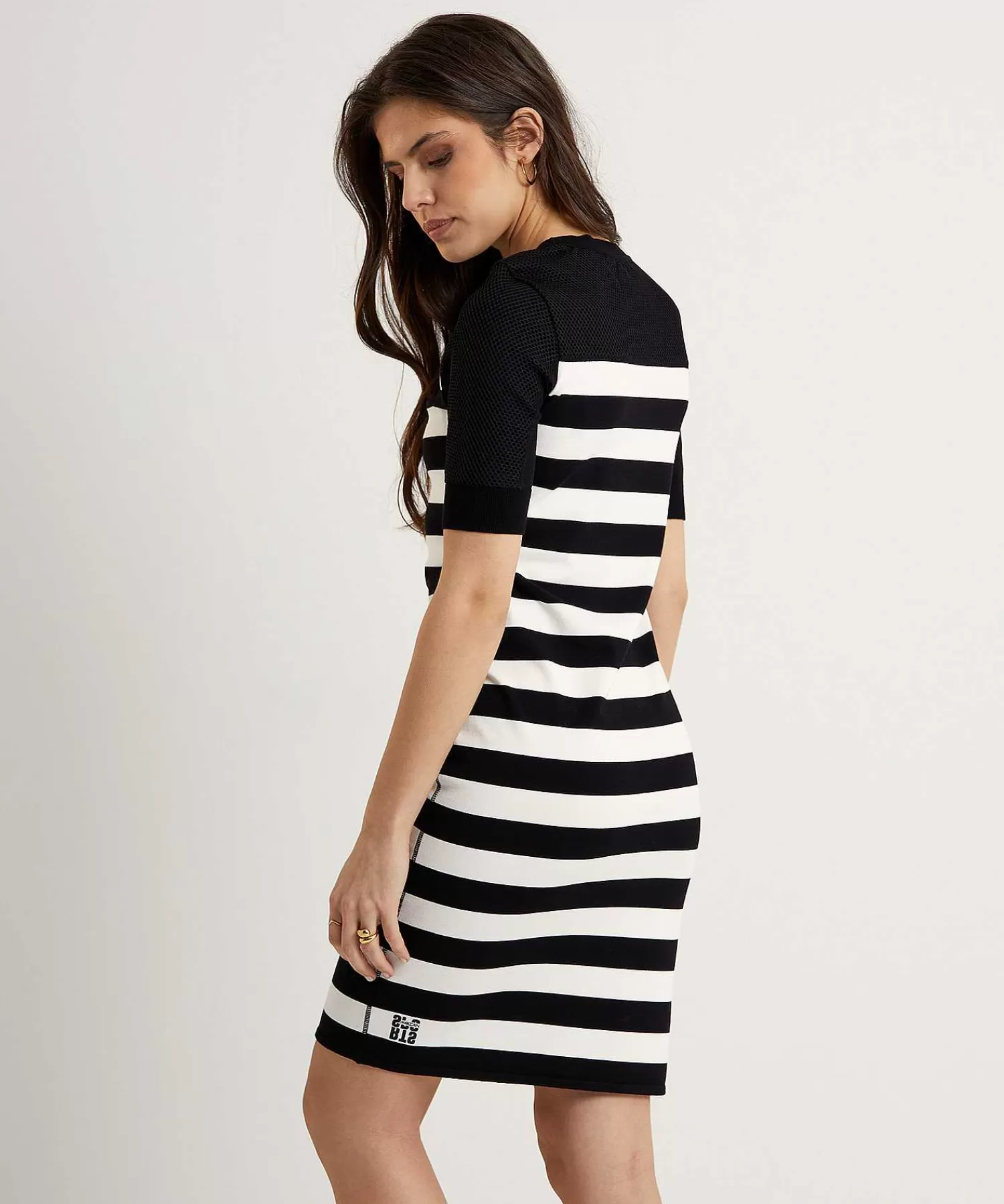 Marc Cain Sports Vestido Deportivo A Rayas Con Malla De Marc Cain New