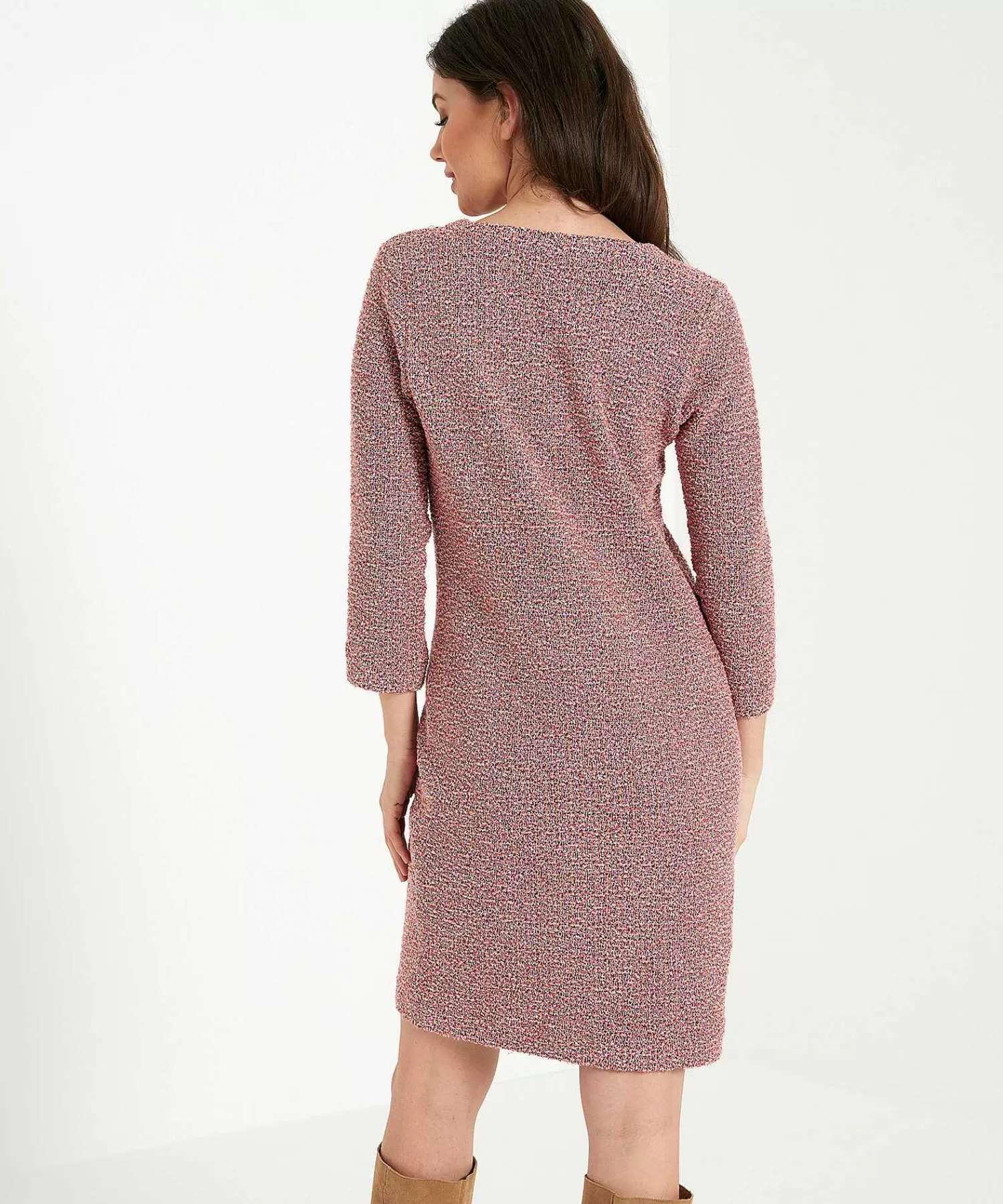 GIULIA E TU Vestido Boucle Con Escote Recortado Outlet