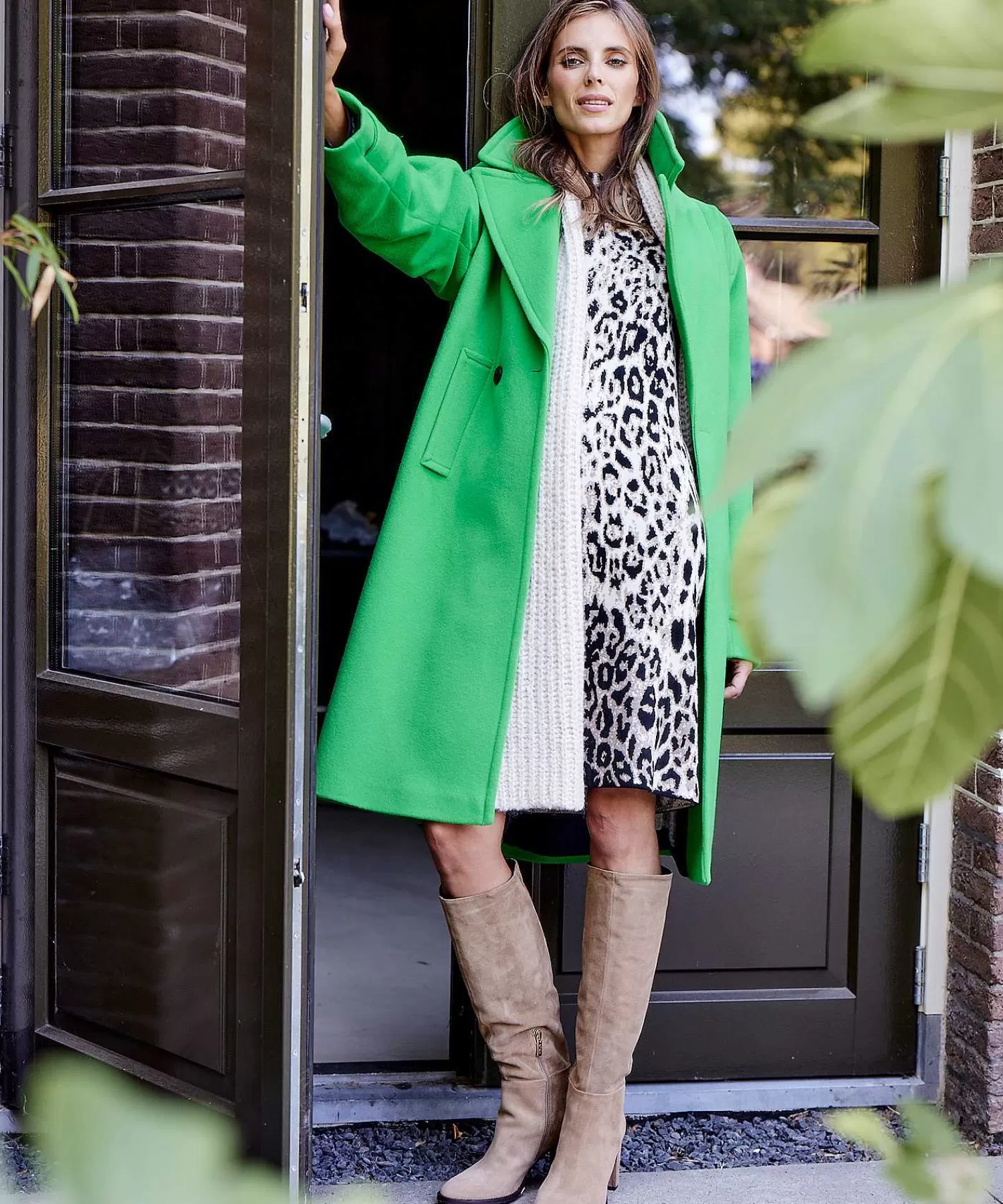 GIULIA E TU Vestido Col Animal Print Cheap