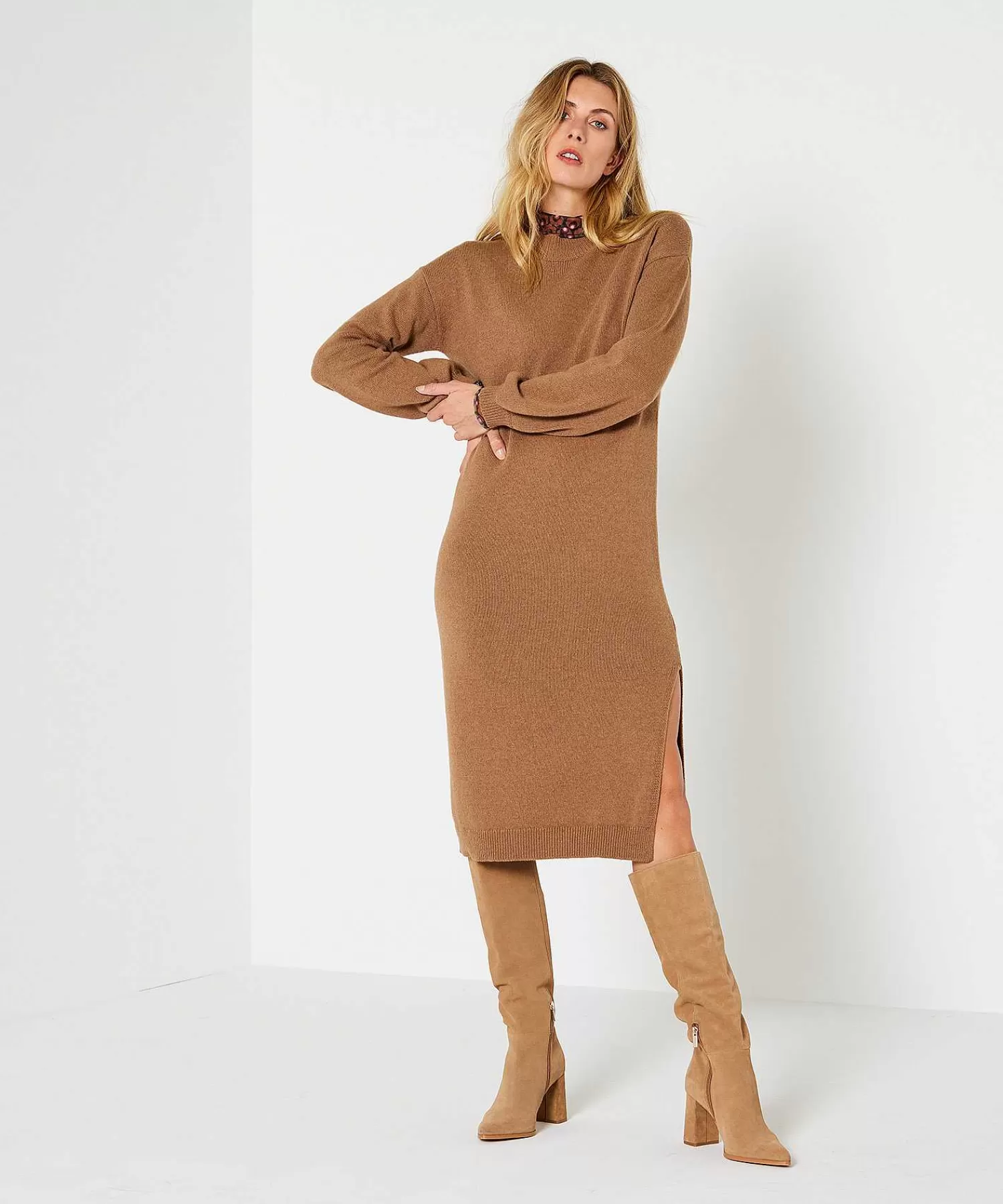 Giulia e Tu Vestido Manga Globo Lana/Cachemir Discount