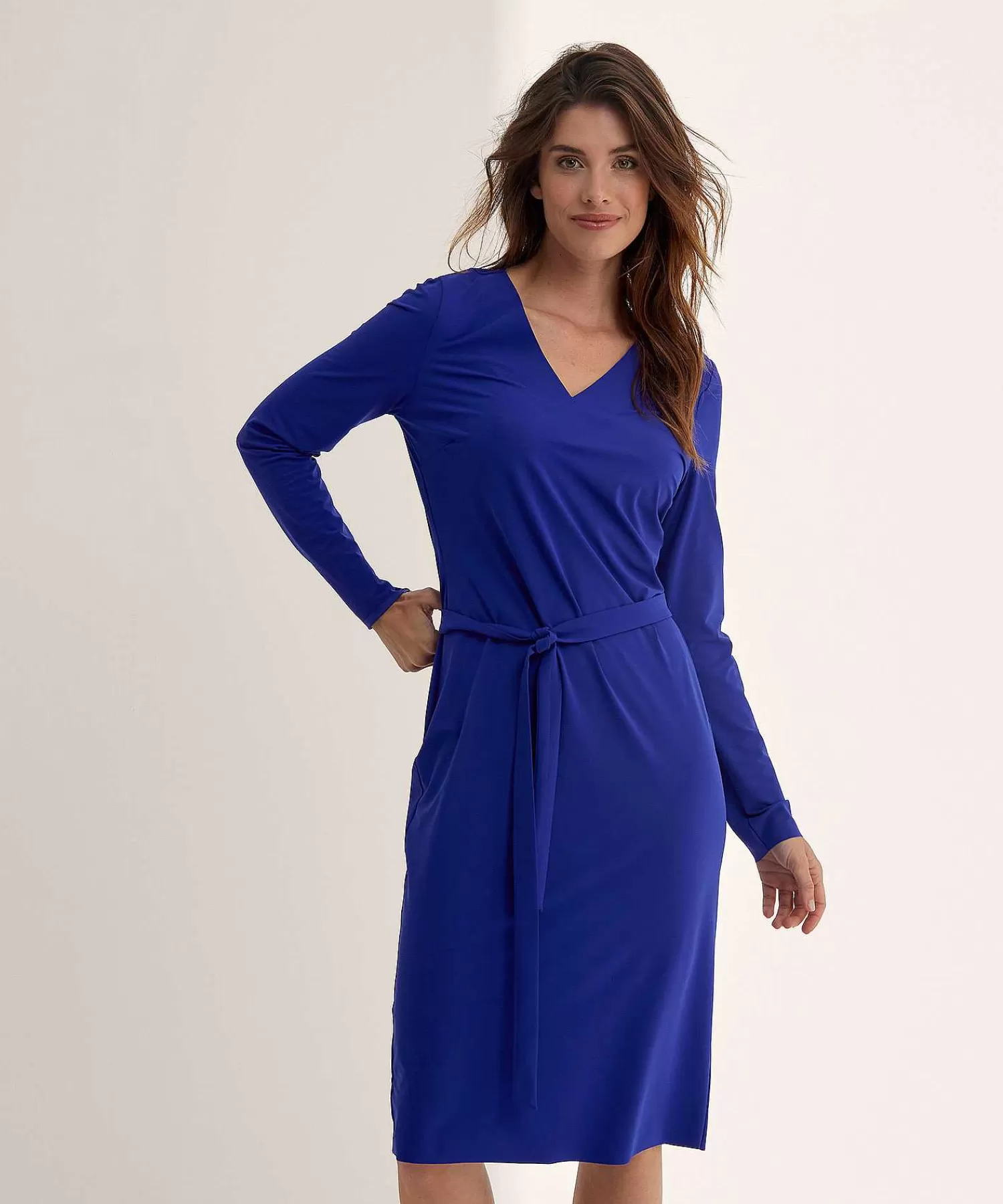 Japan TKY Vestido Escote En V Tela De Viaje Nyka New