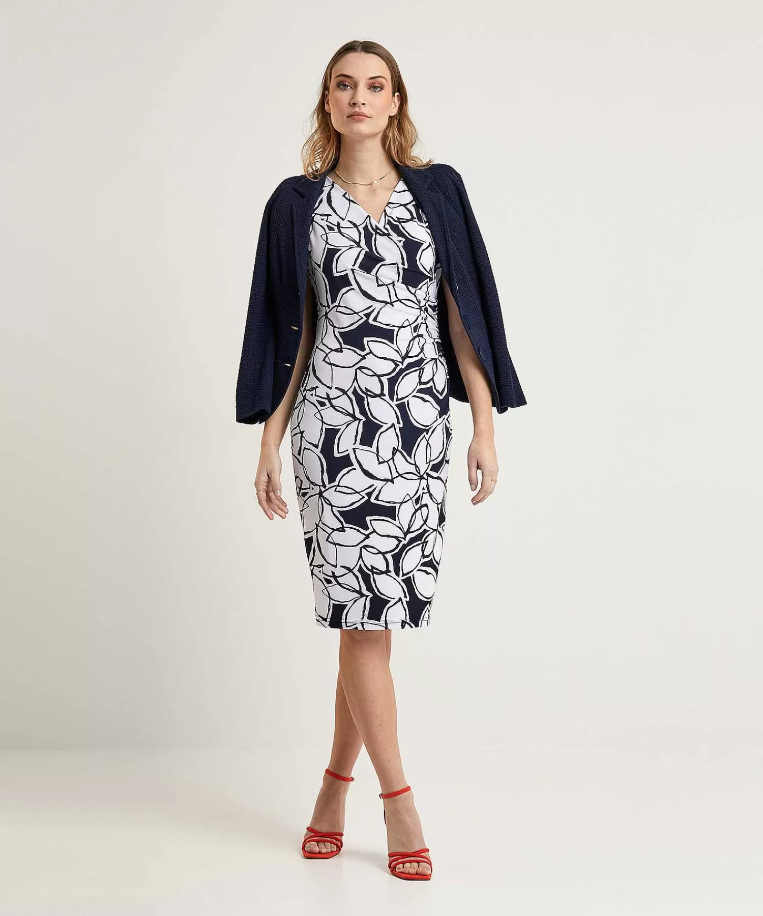 Joseph Ribkoff Vestido Con Estampado De Hojas Outlet