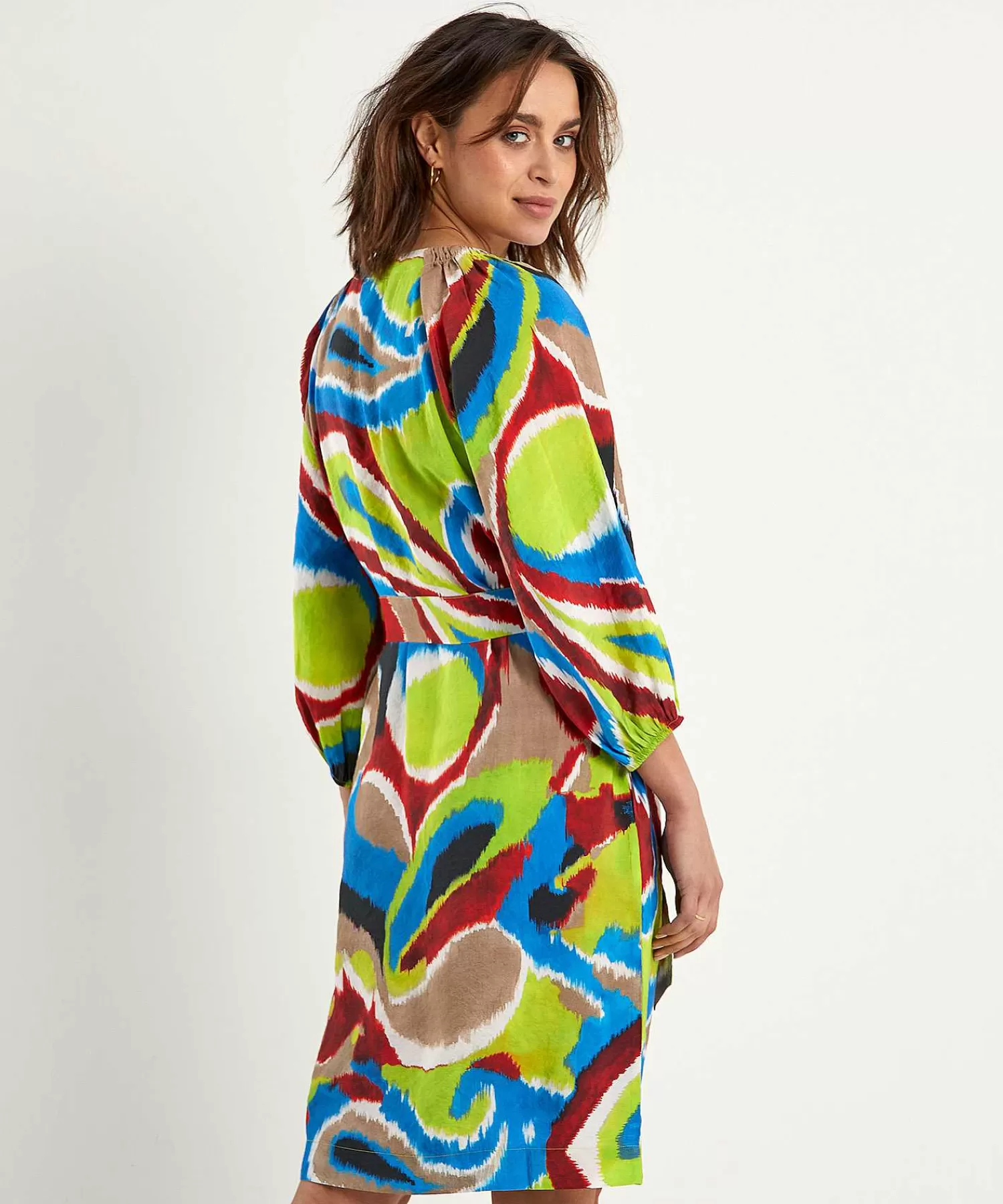 KYRA Vestido Con Cinturon Multicolor Esmee Store