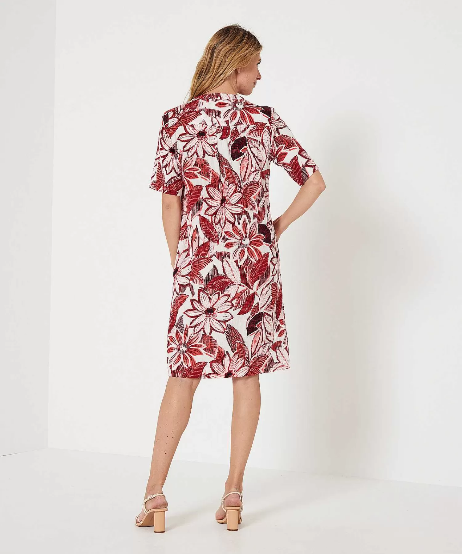 KYRA Vestido Flor Roja Lana Flash Sale
