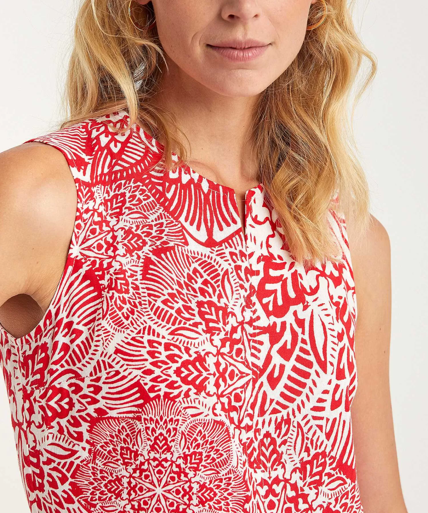 KYRA Vestido Mezcla De Lino Bicolor Jorieke New