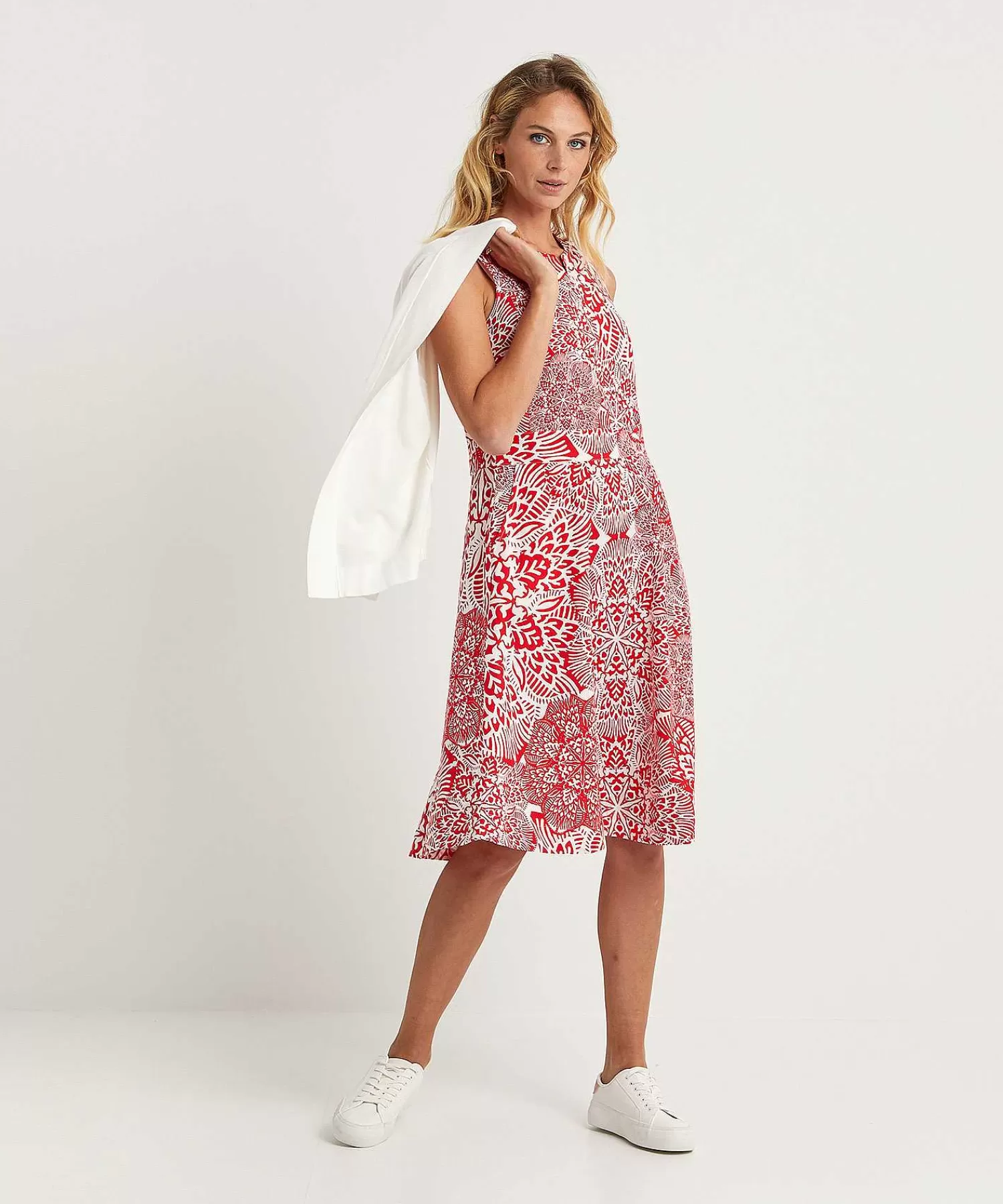 KYRA Vestido Mezcla De Lino Bicolor Jorieke New