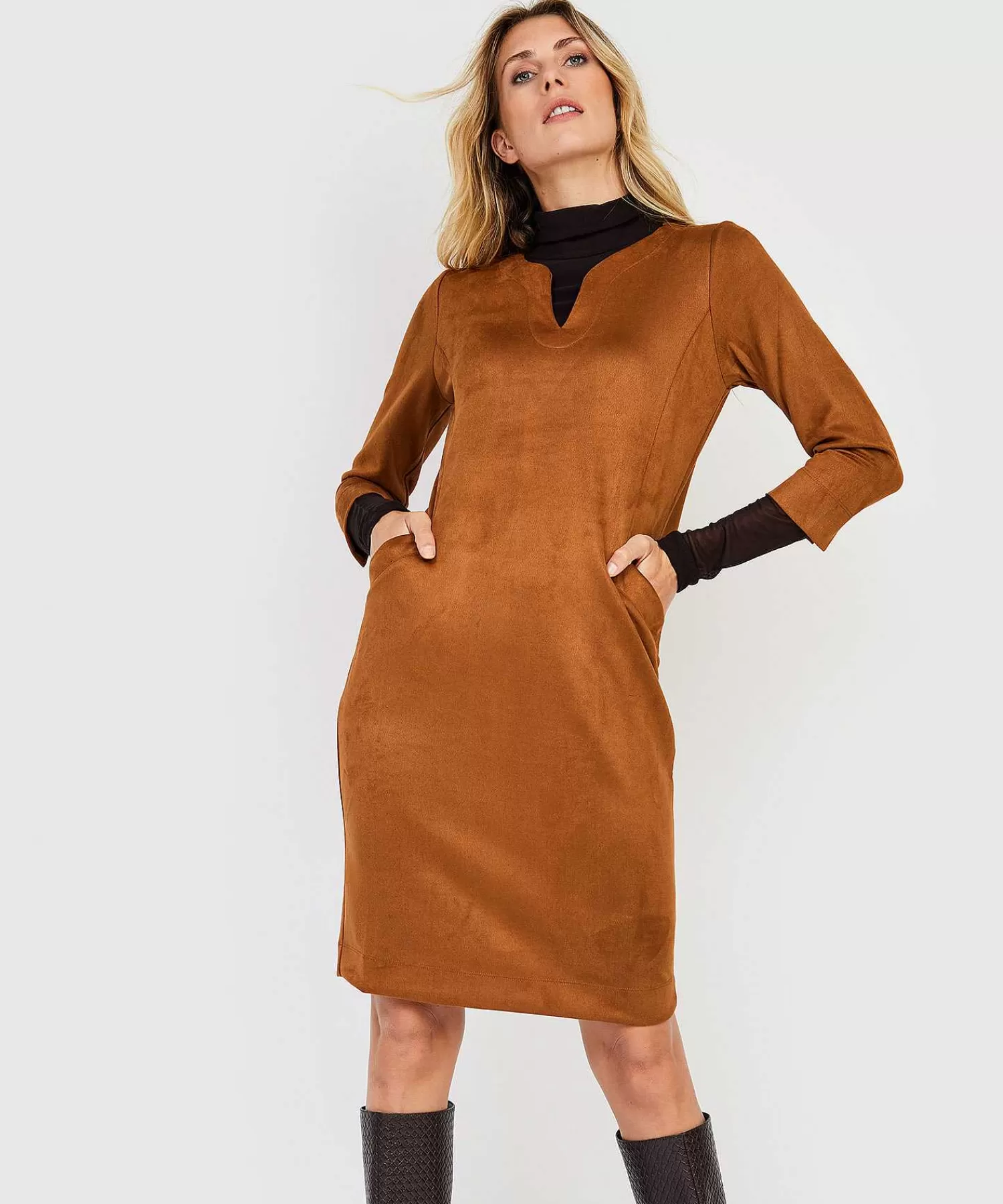 KYRA Vestido Suedine Kysia Cheap