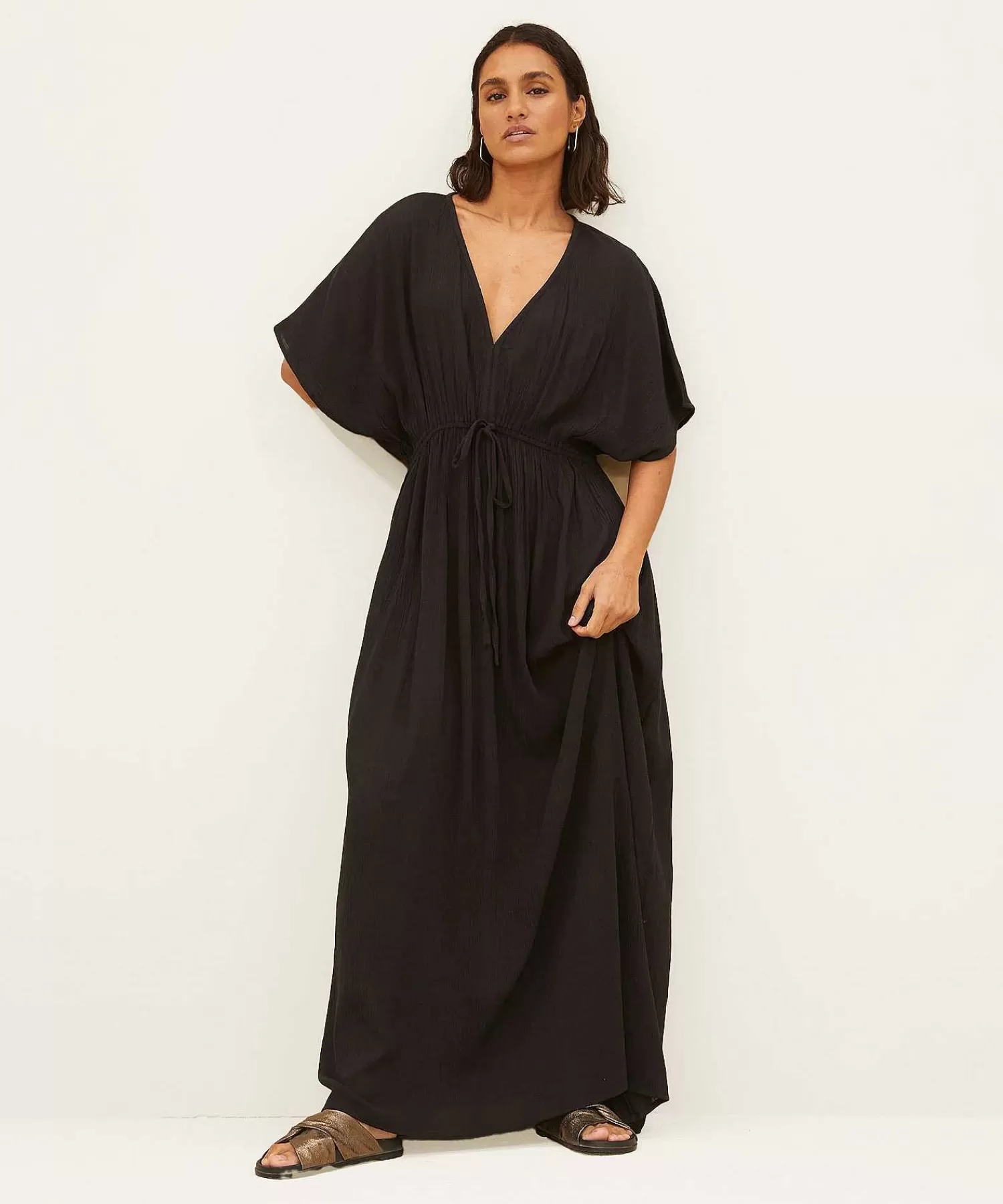 By-Bar Vestido Largo Arrugado Online