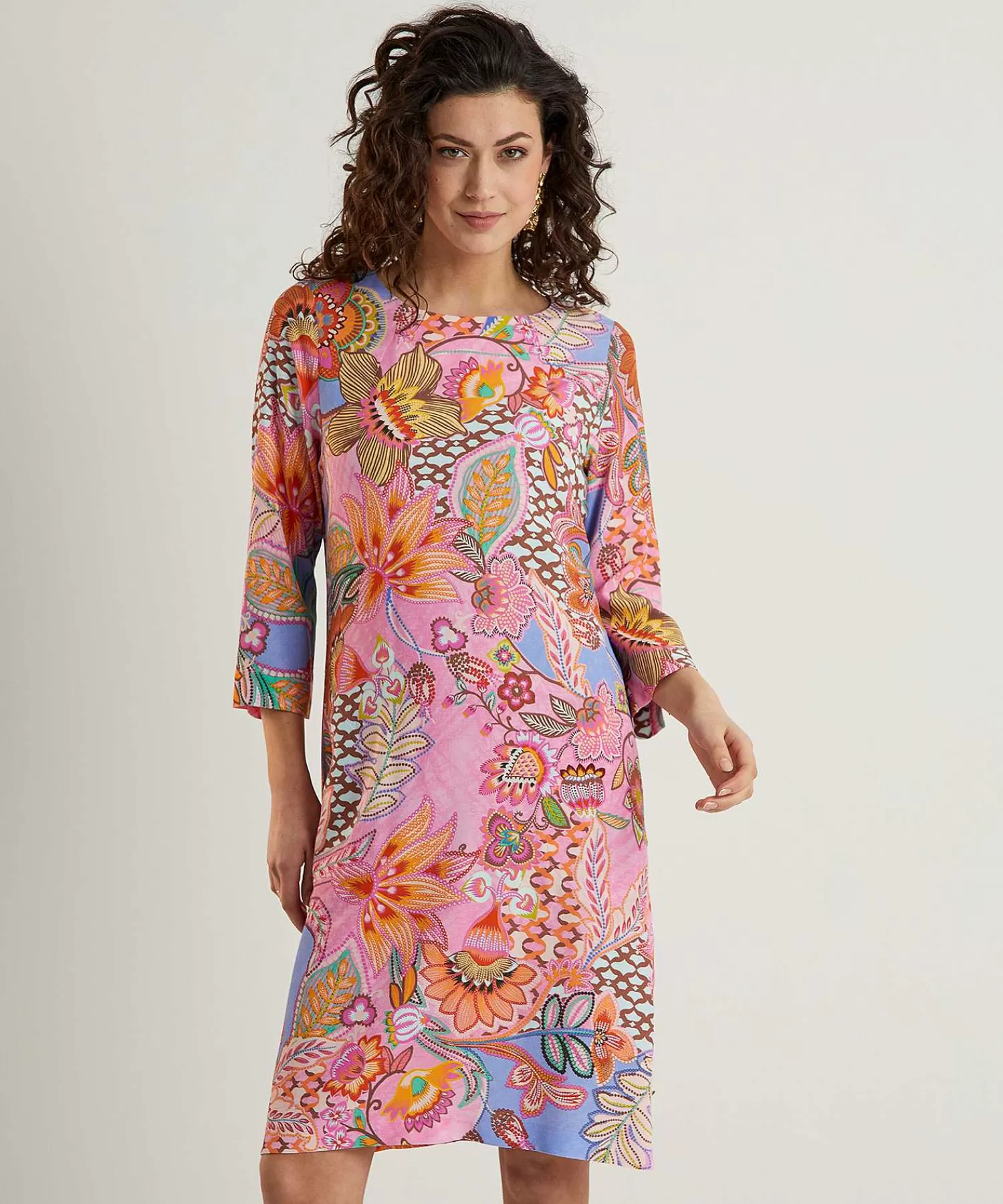 Louis and Mia Vestido De Crepe Multicolor Flash Sale