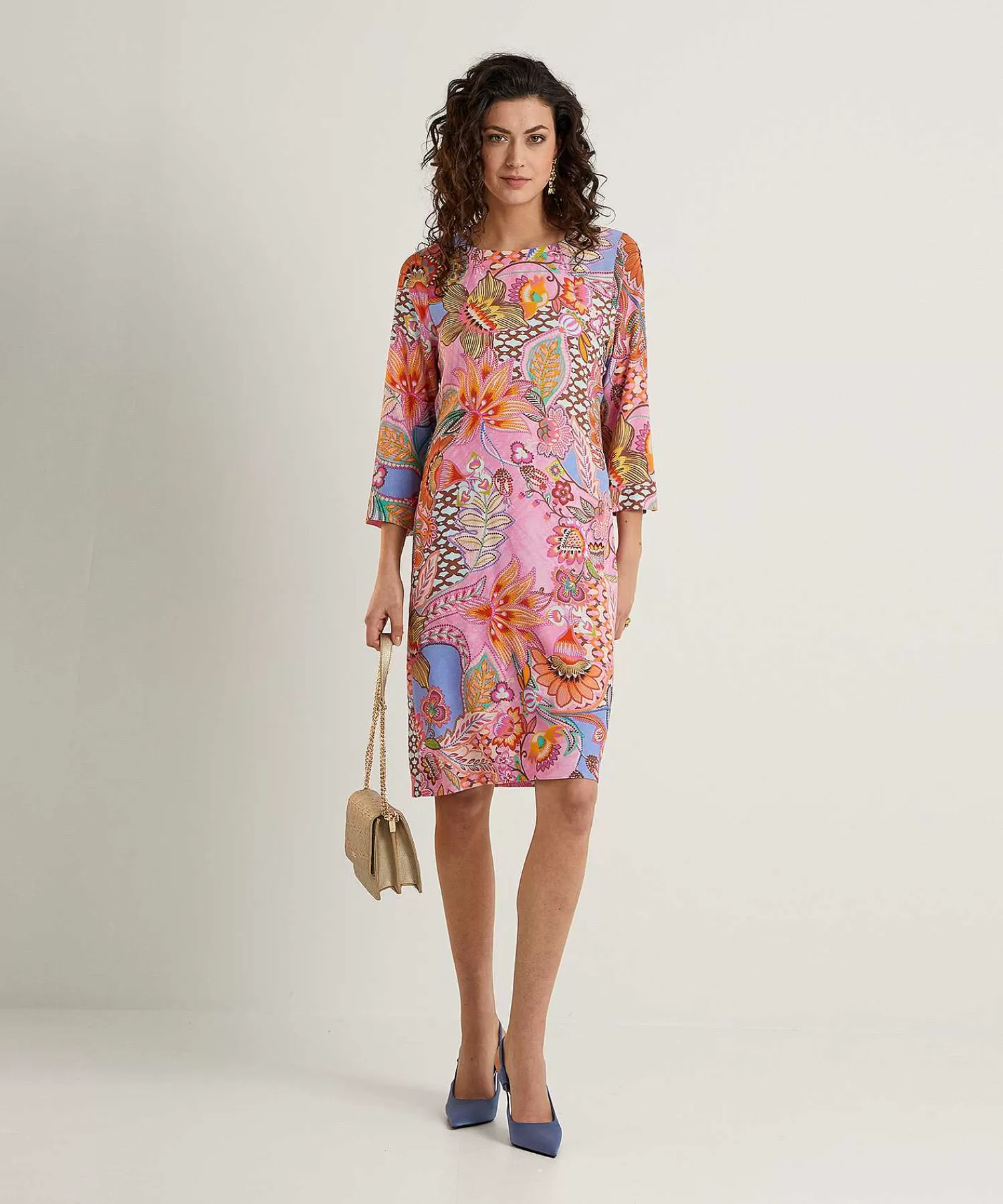 Louis and Mia Vestido De Crepe Multicolor Flash Sale