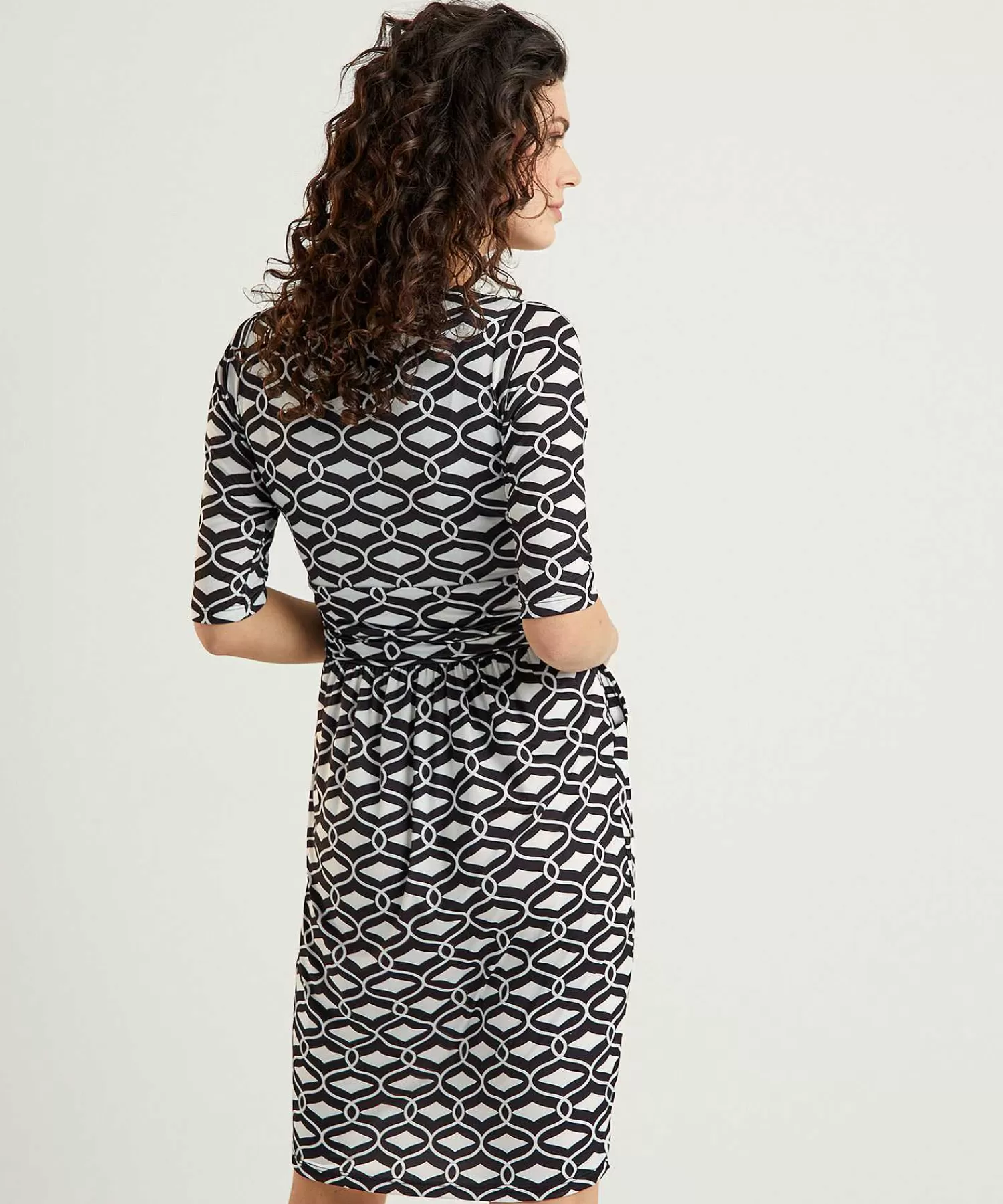 Marivie Vestido Slinky Estampado Retro Best Sale