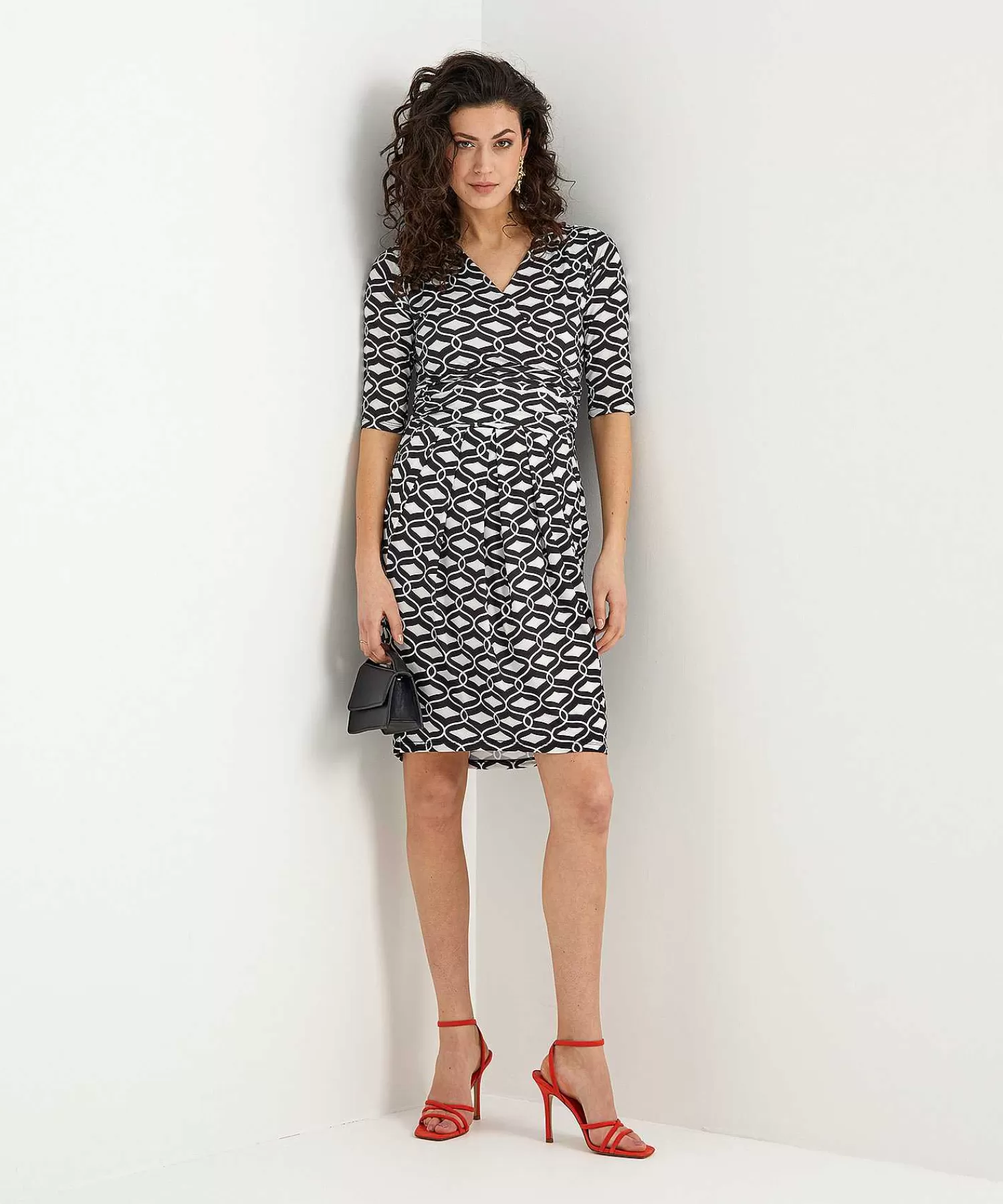 Marivie Vestido Slinky Estampado Retro Best Sale