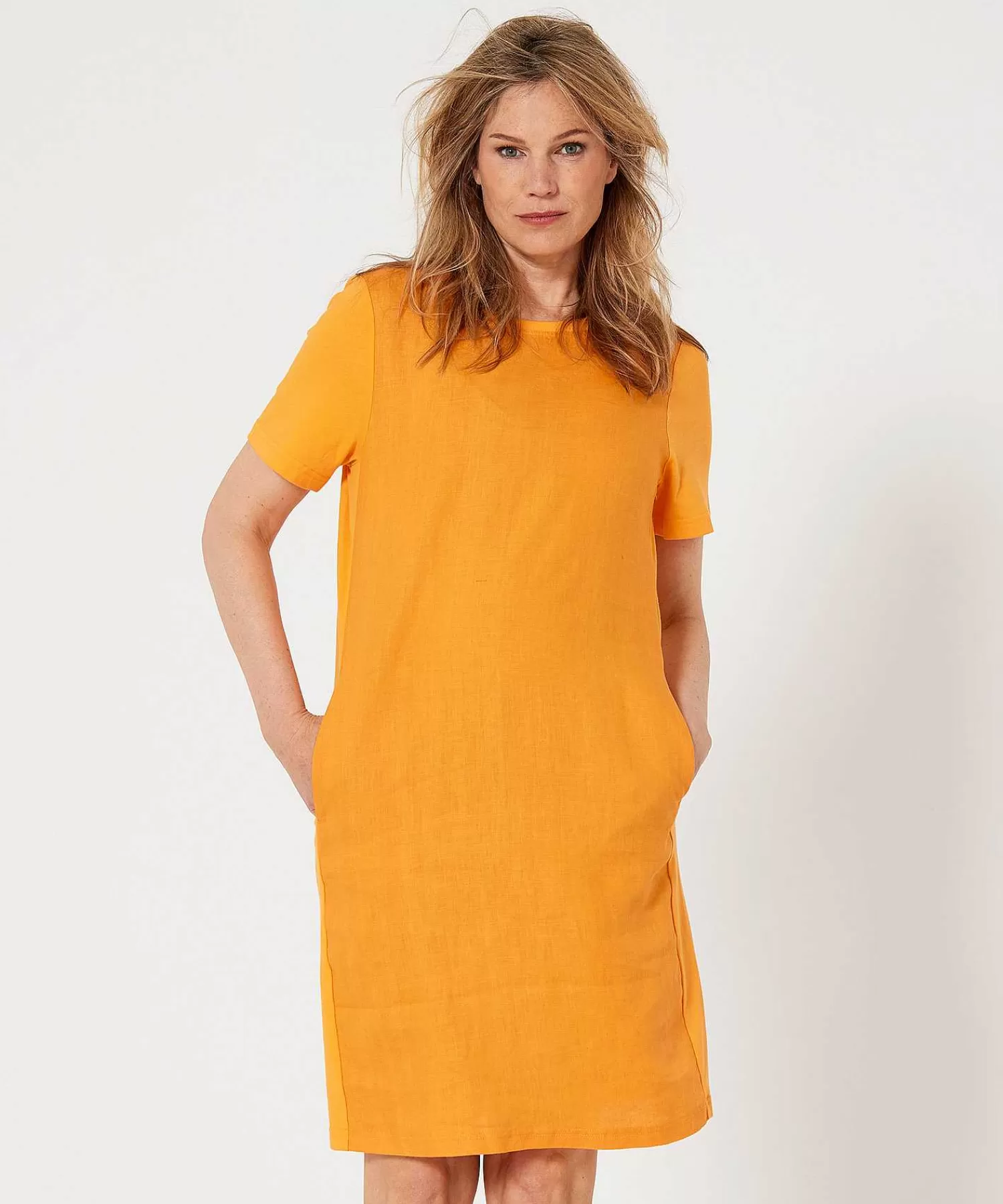 OUI Vestido Con Parte Delantera De Lino New