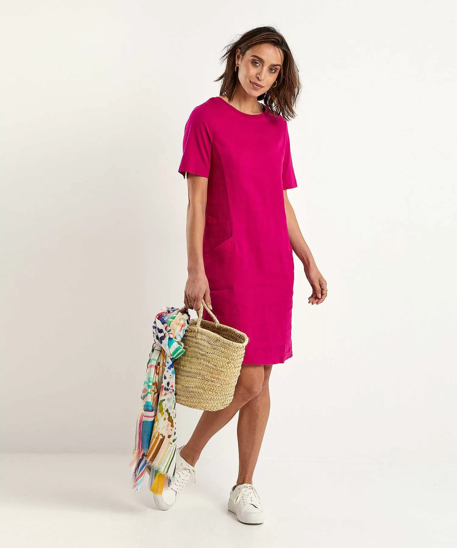 OUI Vestido Mezcla De Lino Store