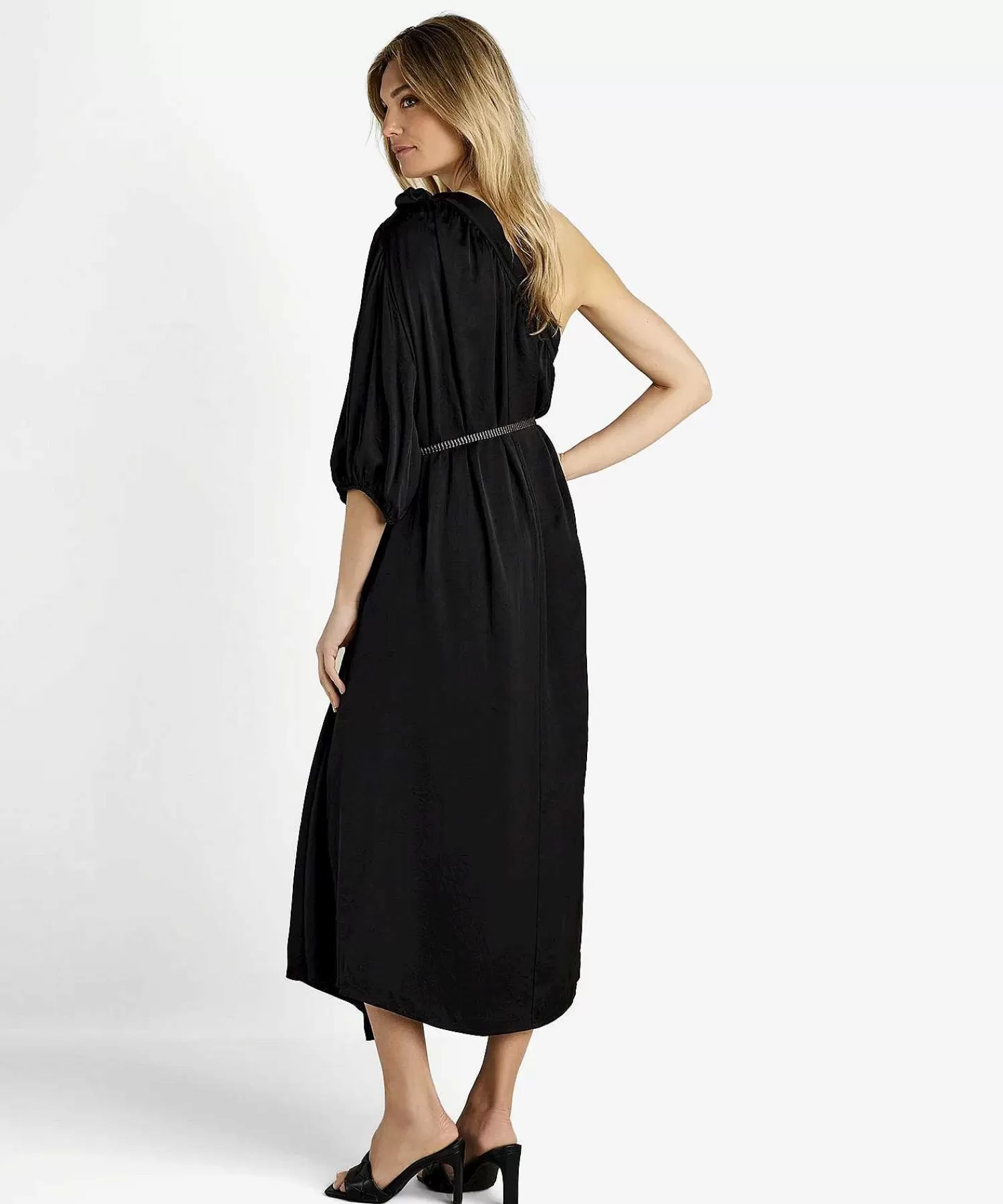 Summum Vestido Sedoso Con Hombros Descubiertos Cheap