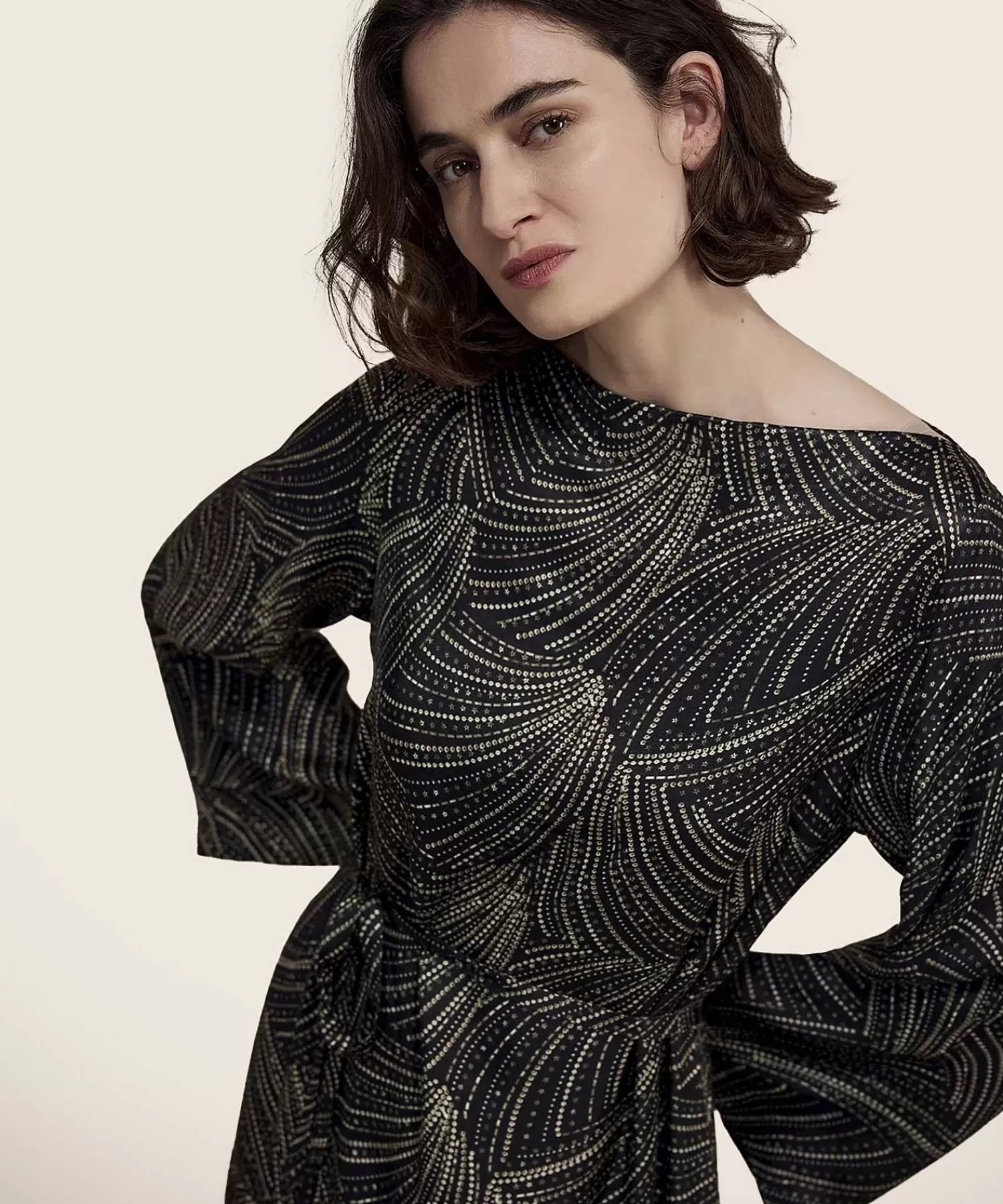 Summum Vestido Cuello Barco Con Estampado Sale