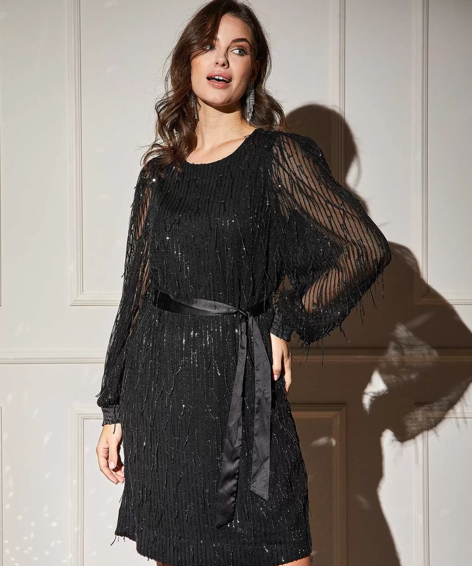 Summum Vestido Flecos Lentejuelas Clearance