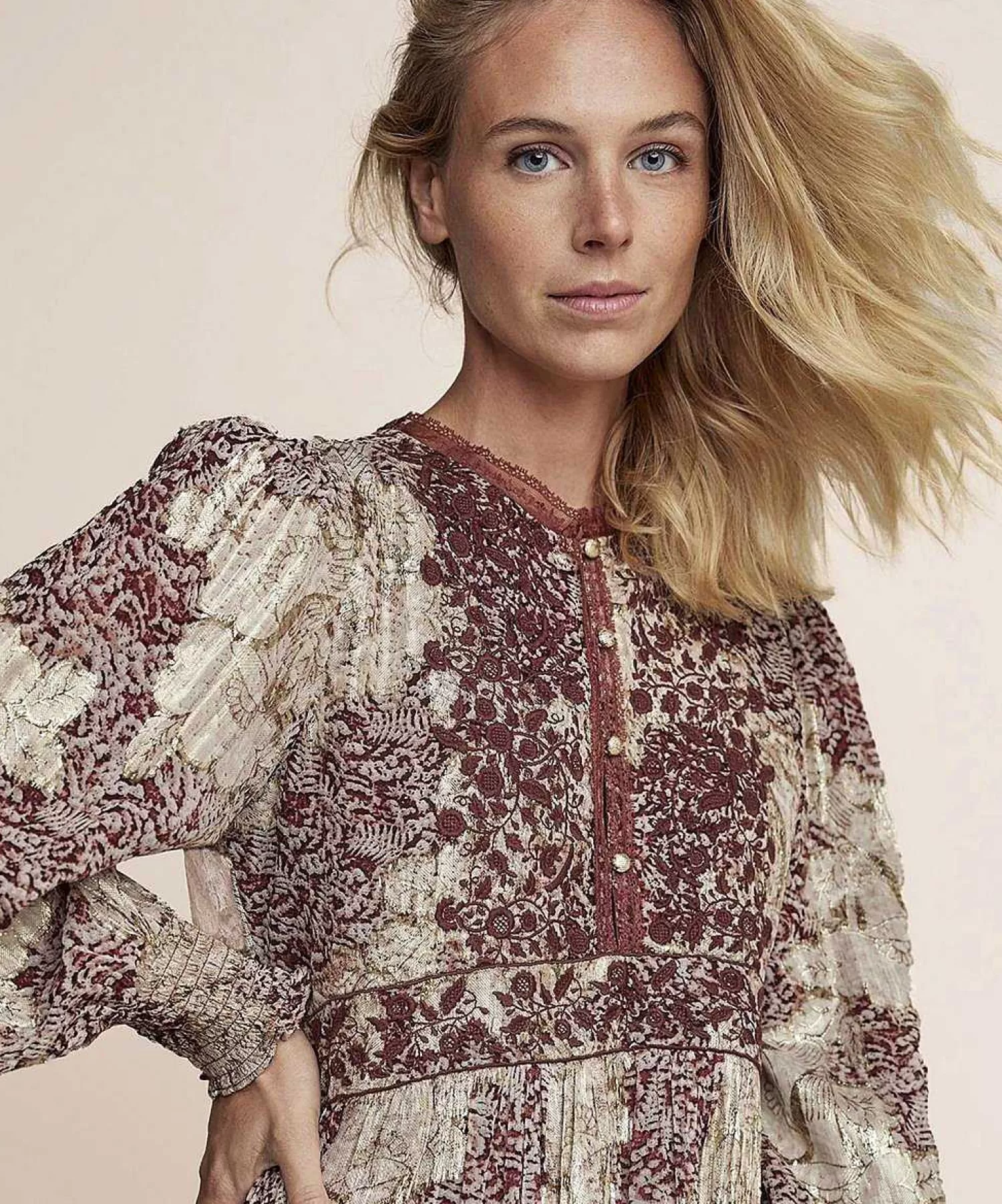 Summum Vestido Jacquard Lurex Fashion