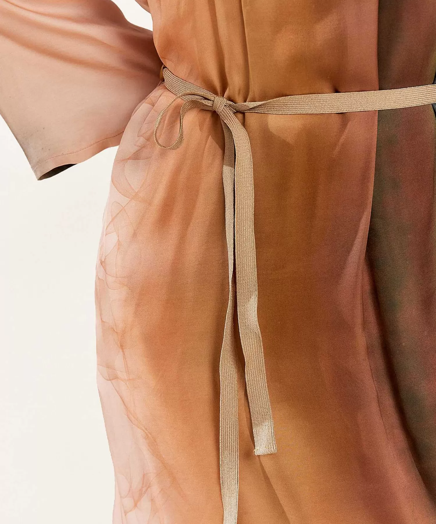 Summum Vestido Sedoso Estampado Descolorido Sale