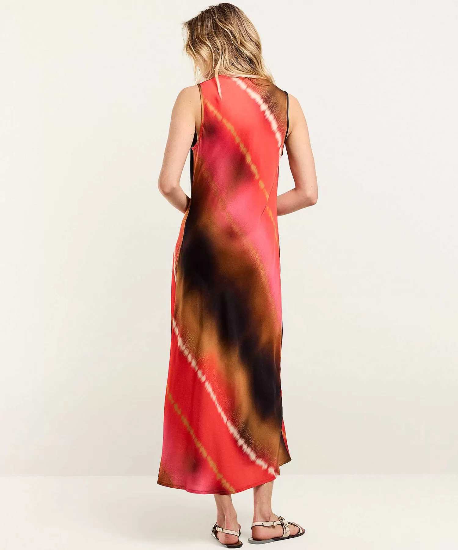 Summum Vestido Sedoso Tie-Dye Clearance