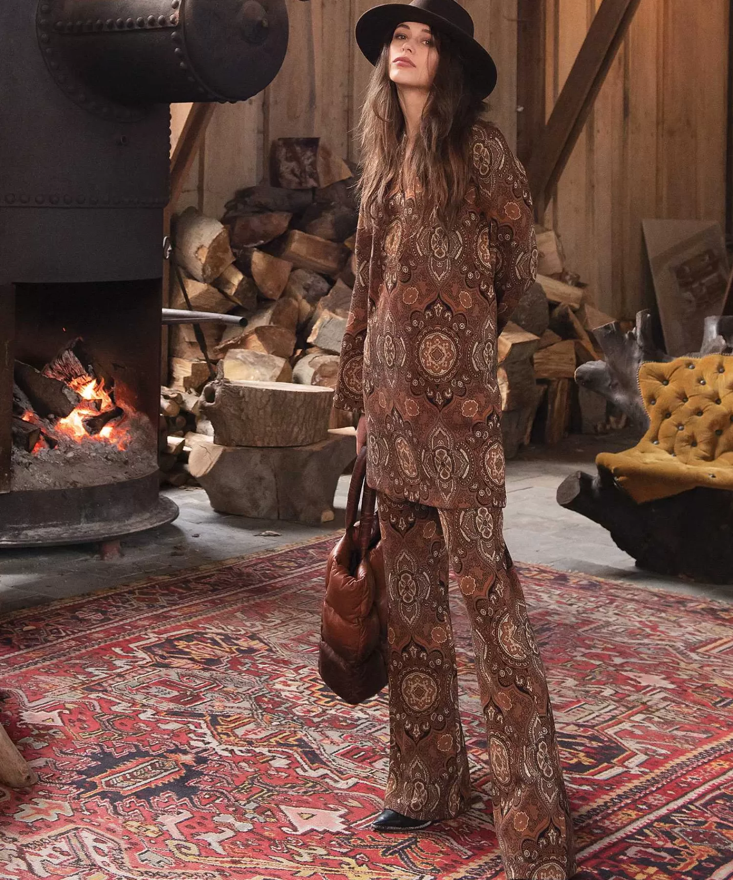 Summum Vestido Tunica Paisley Jacquard Flash Sale