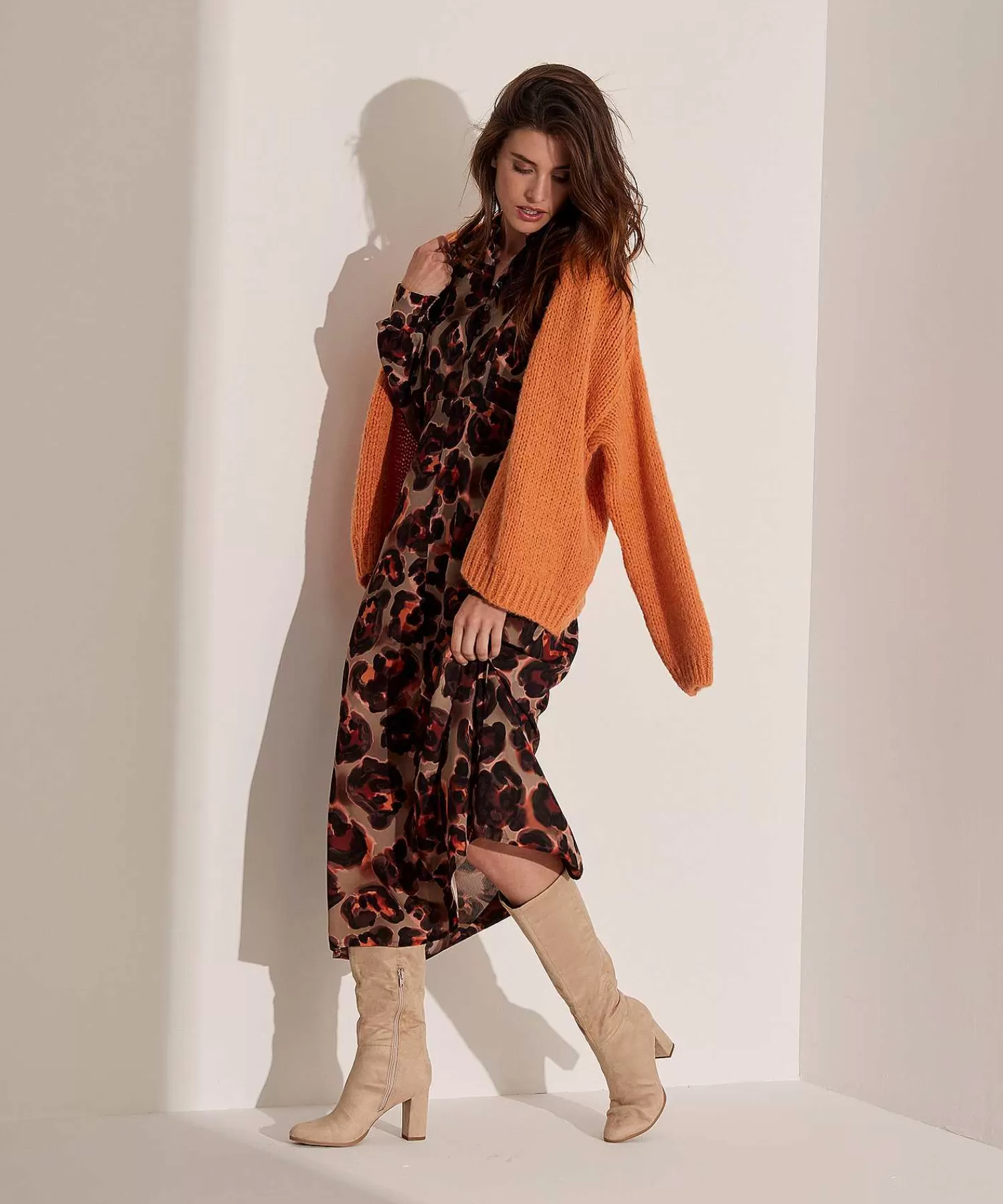 Summum Vestido Ultimate Crepe Animal Clearance
