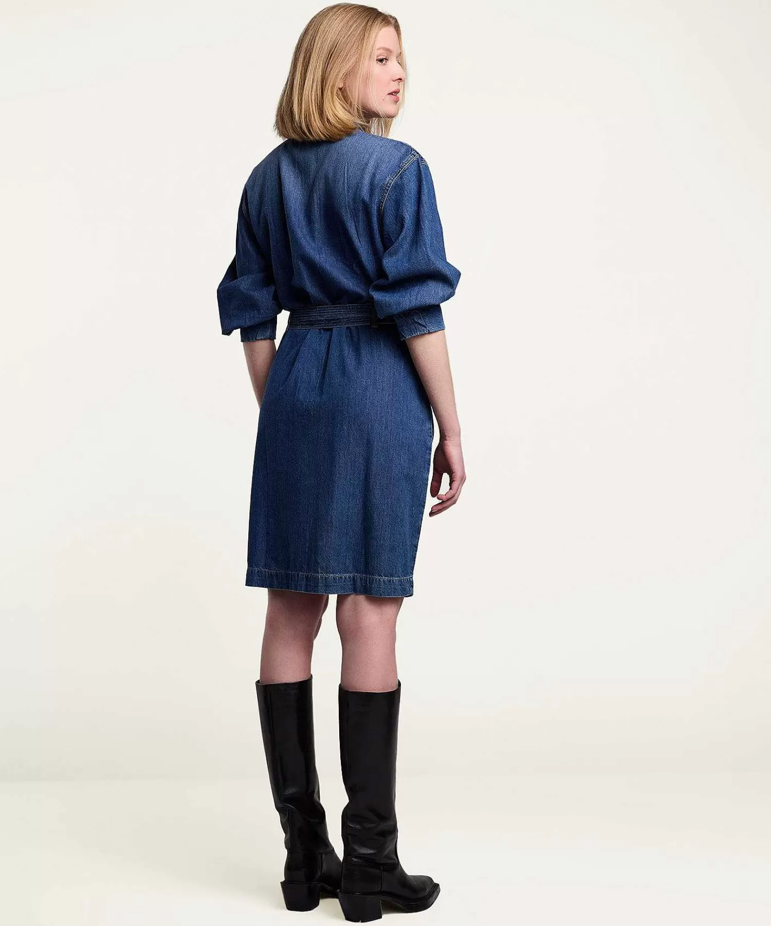Summum Vestido Vaquero Con Cinturon Cheap