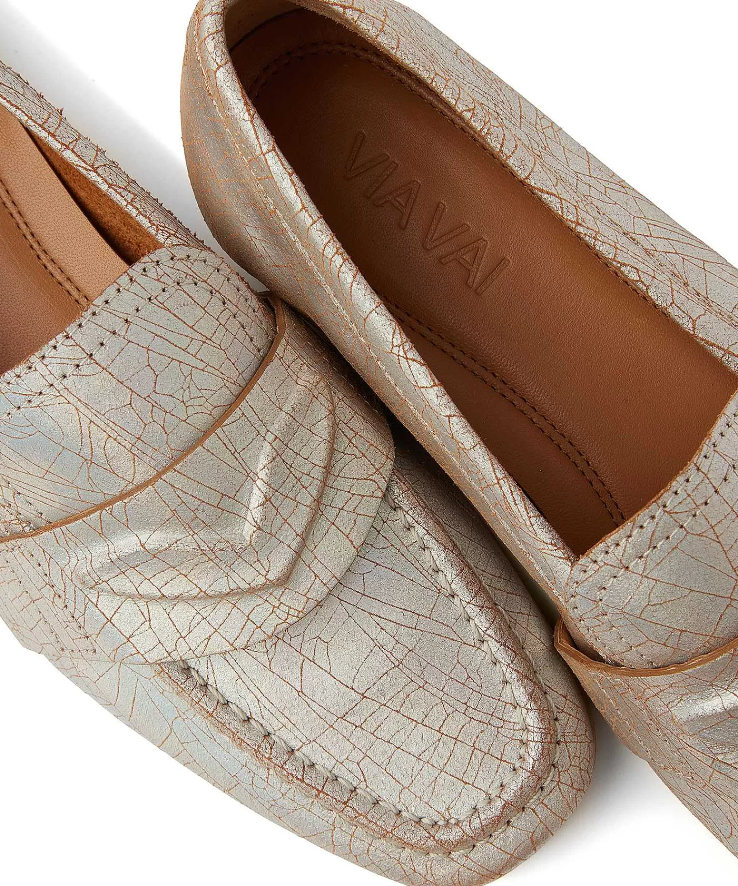 VIA VAI Mocasin Metalico Chiara Ray Flash Sale
